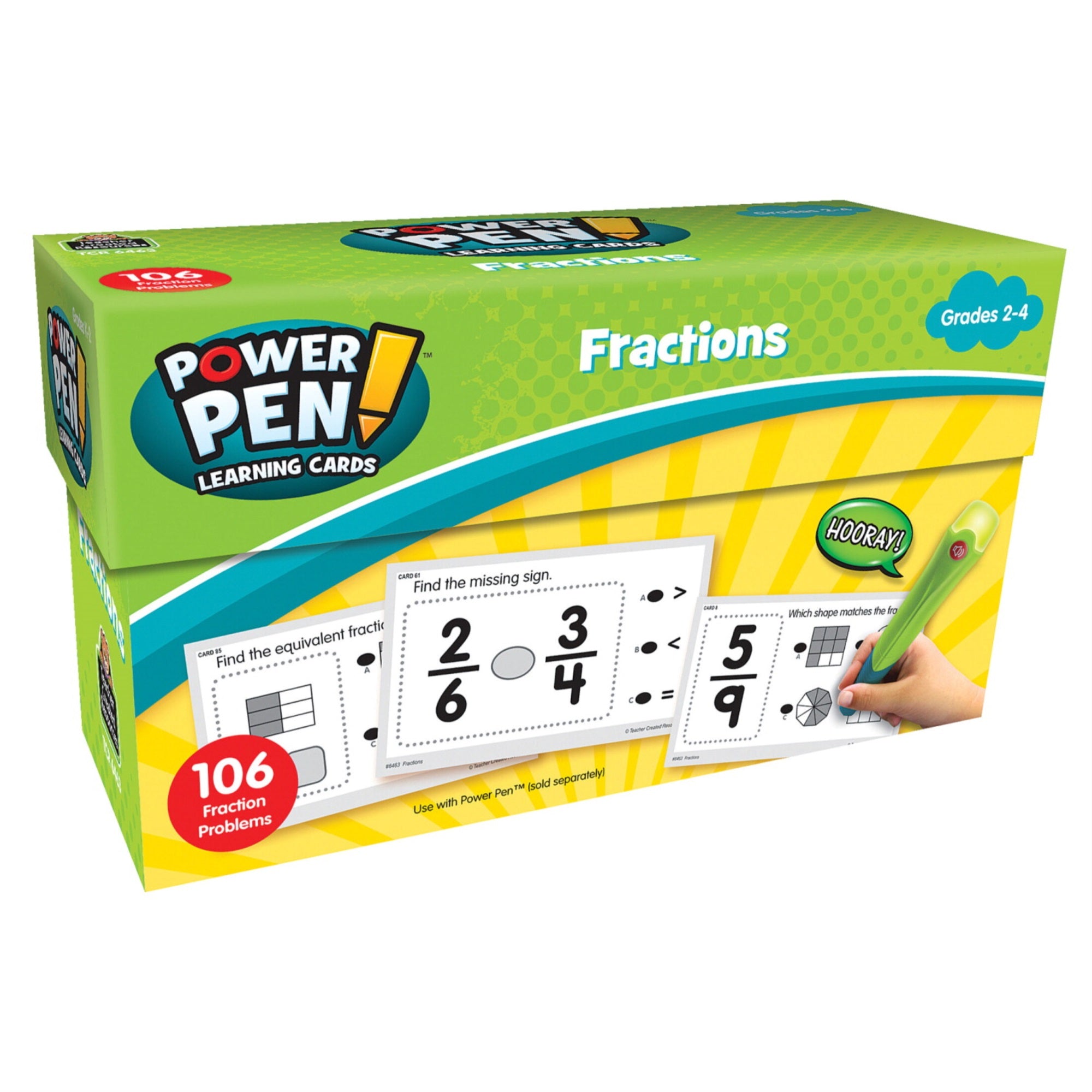 Teacher Created Resources Power Pen Learning Cards, Fractions, Grades 1 To 4
