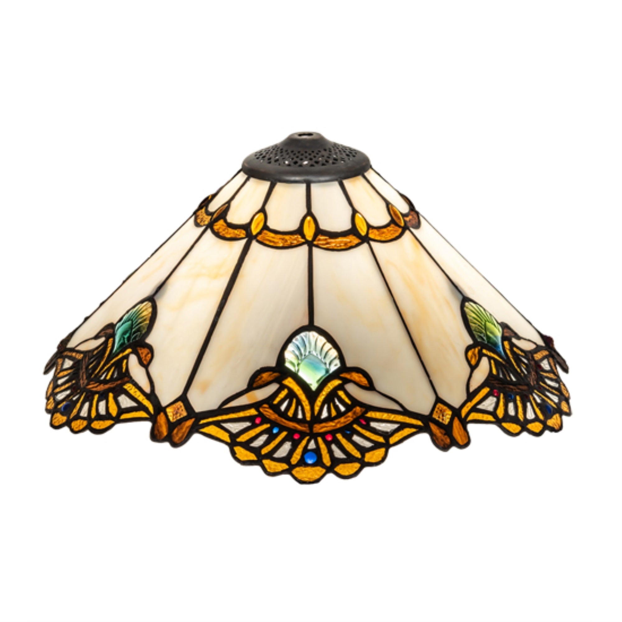 16' Wide Shell With Jewels Shade