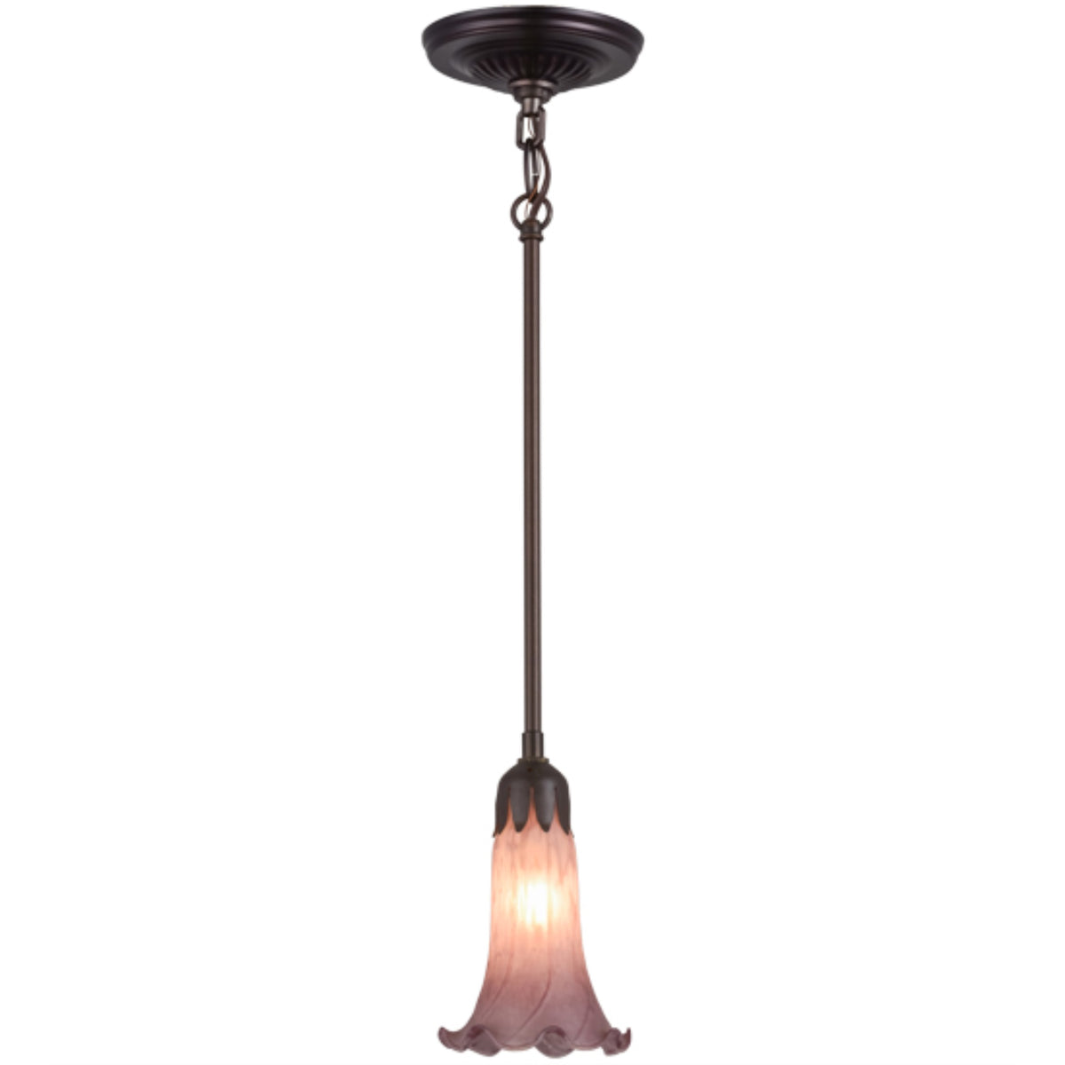 5'W Lavender Pond Lily Mini Pendant