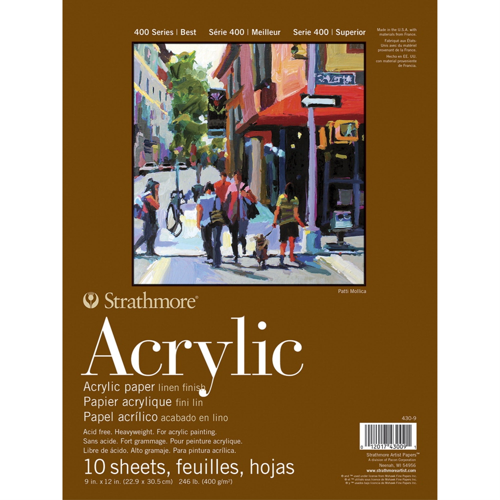 Strathmore 400 Series Acrylic Paper Pad, 9 X 12 Inches, 246 Lb, 10 Sheets