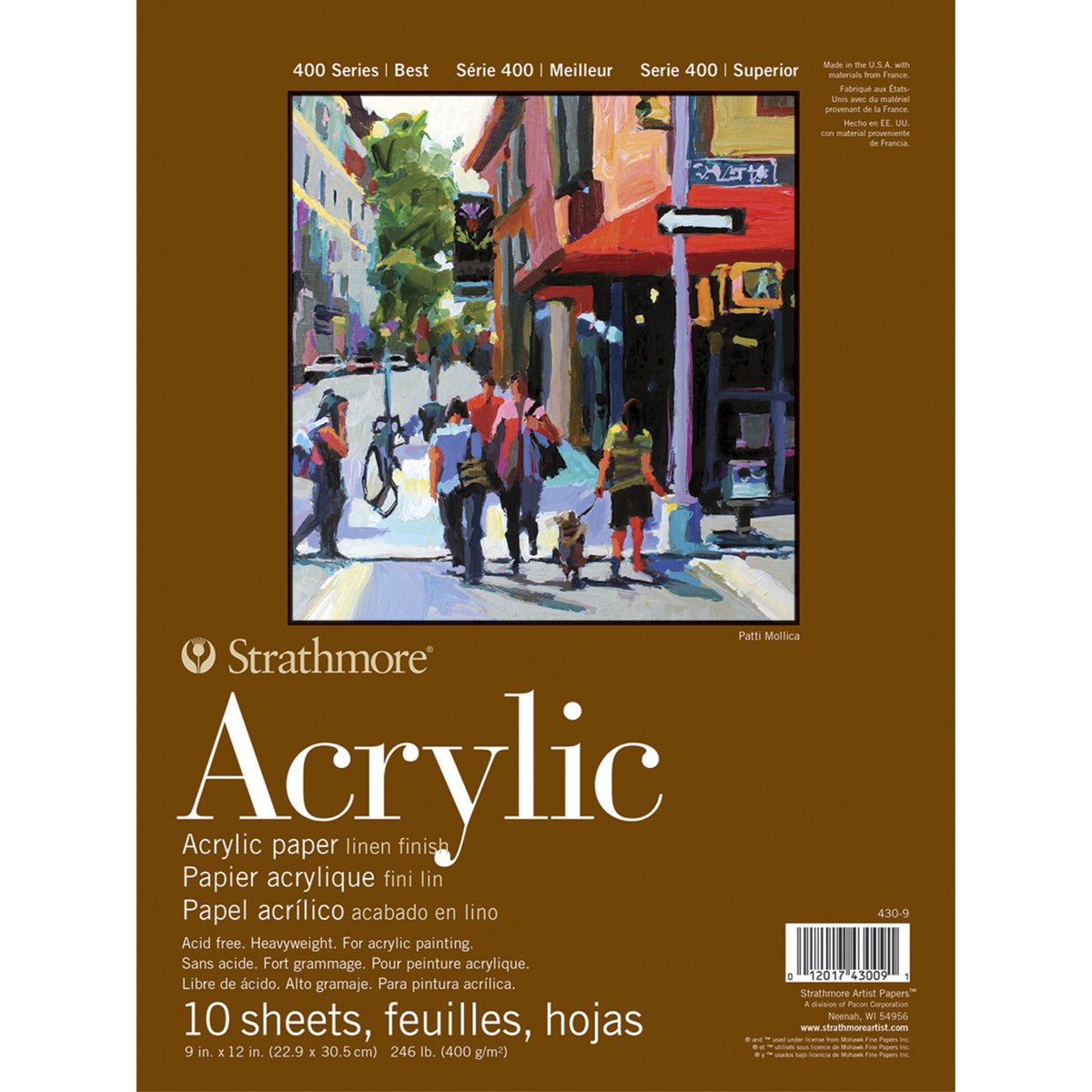 Strathmore 400 Series Acrylic Paper Pad, 9 X 12 Inches, 246 Lb, 10 Sheets