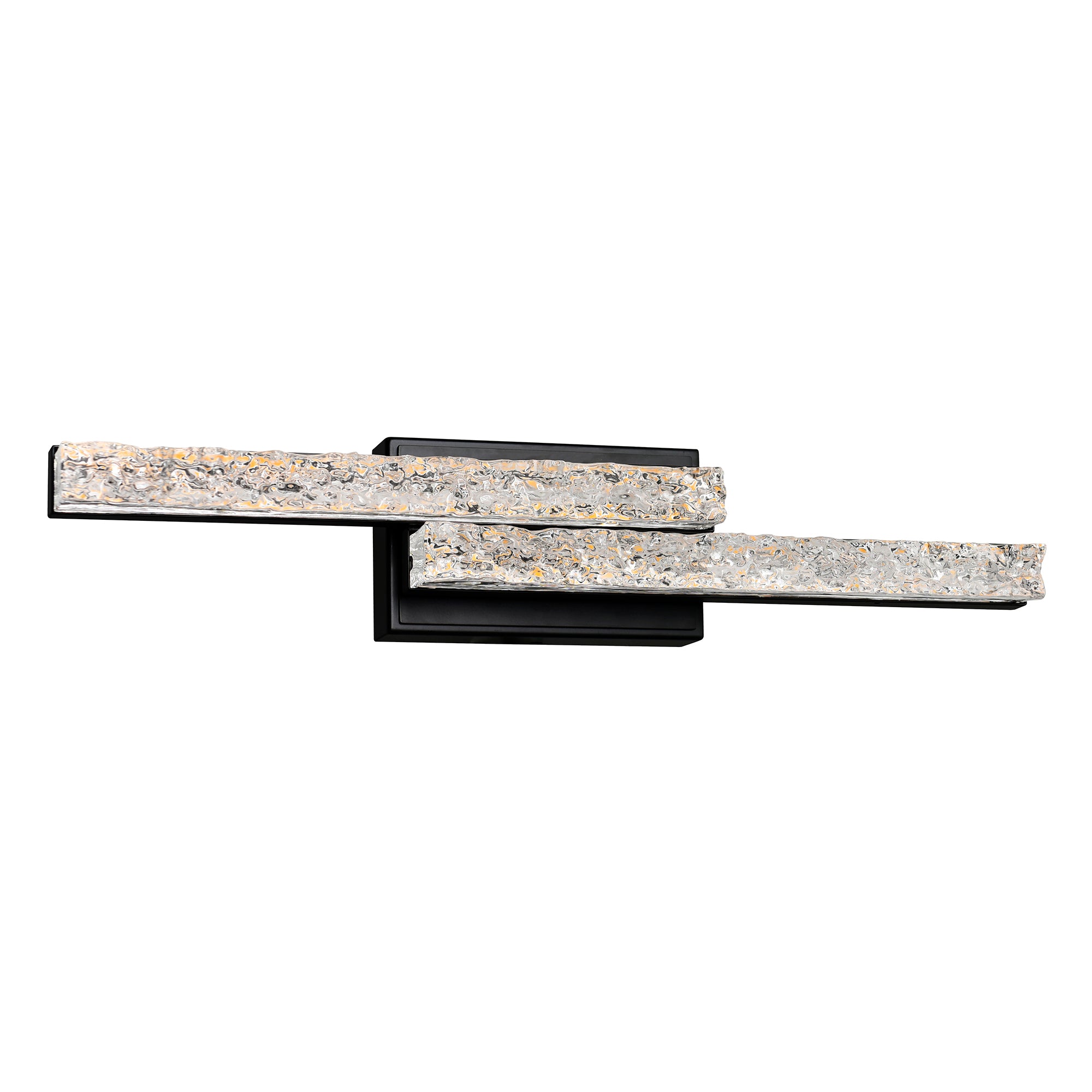 Stagger Integrated Led Black Vanity Light