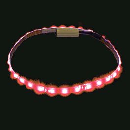 Red LED Flexible Light Strip Black Background