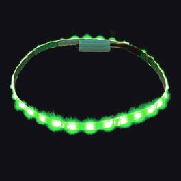 Green LED Flexible Light Strip Black Background