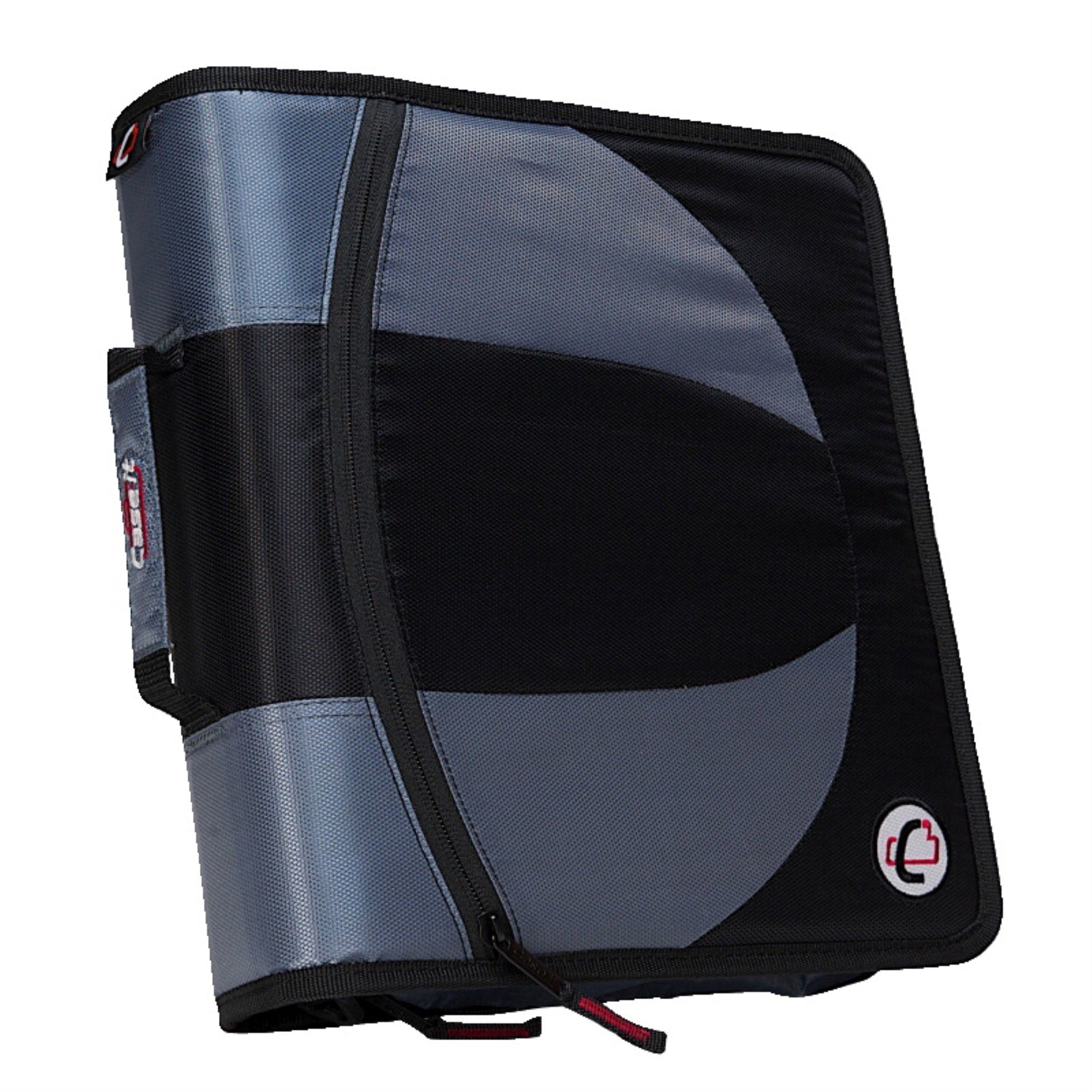 Case-It Dual Ring Zipper Binder, D Ring, 1-1/2 Inches, Black