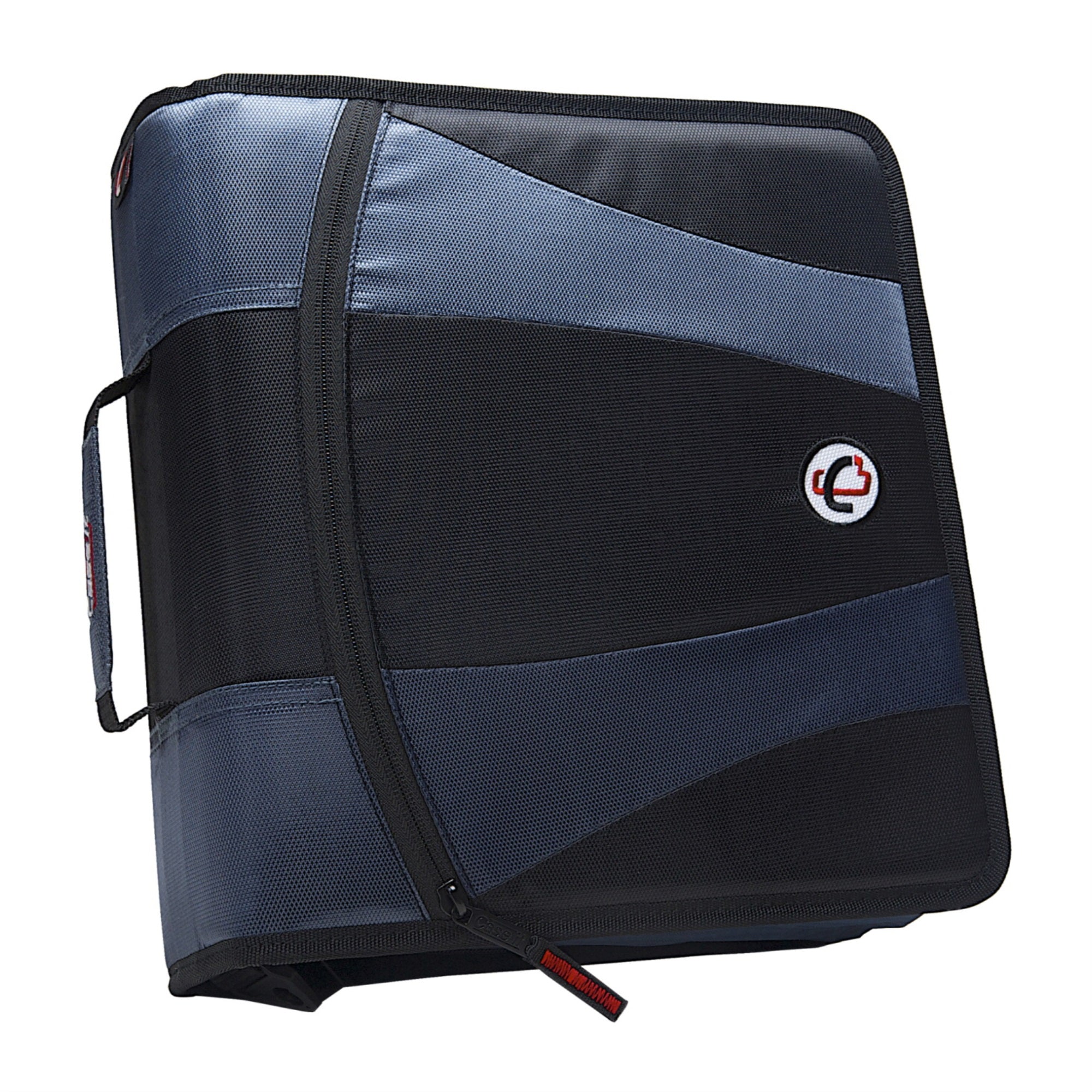 Case-It Dual Ring Zipper Binder, D-Ring, 2 Inches, Black