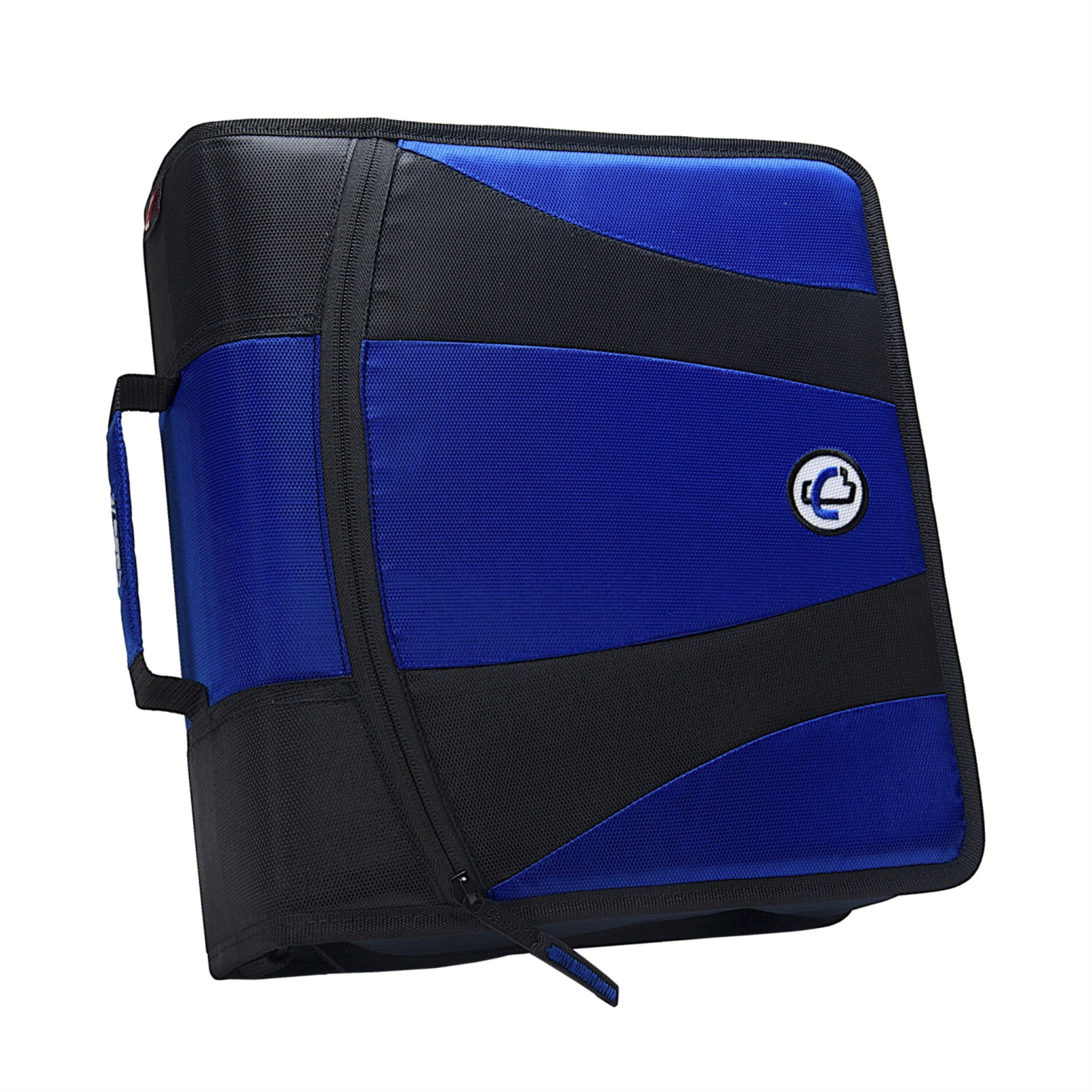 Case-It Dual Ring Zipper Binder, D-Ring, 2 Inches, Blue