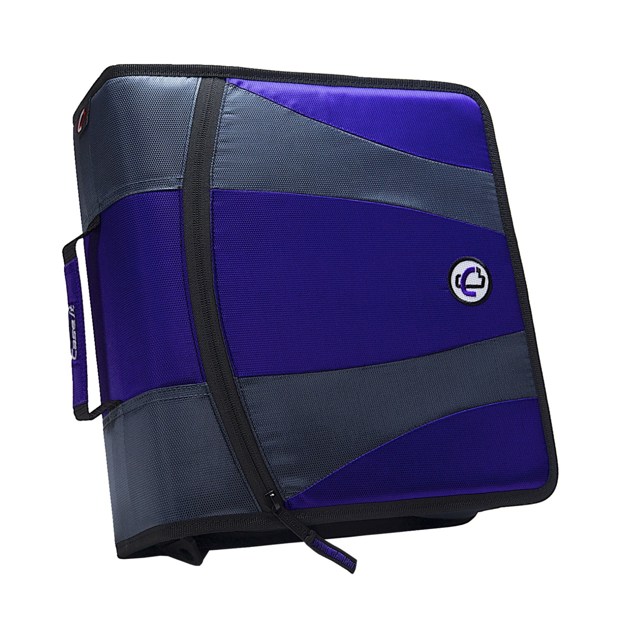 Case-It Dual Ring Zipper Binder, D-Ring, 2 Inches, Purple