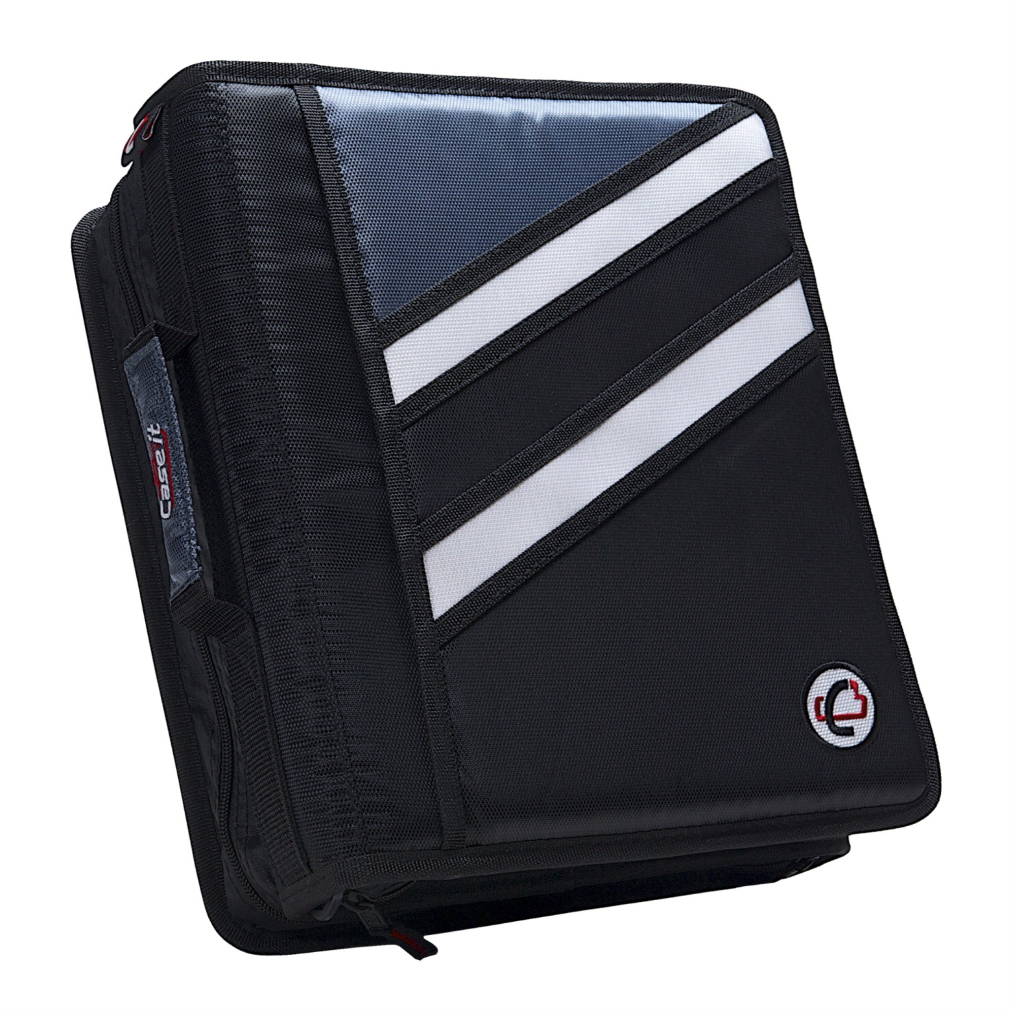 Case-It Z-Design Zippered Binder With Tab File, D-Ring, 1-1/2 Inches, Black