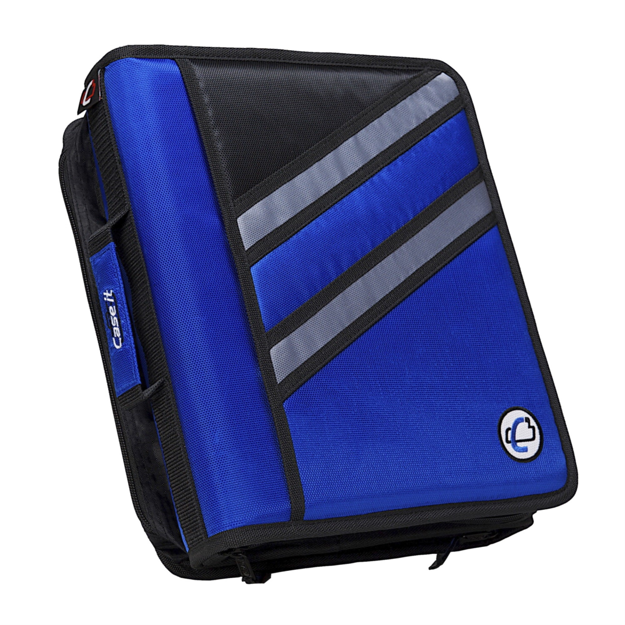 Case-It Z-Design Zippered Binder With Tab File, D-Ring, 1-1/2 Inches, Blue