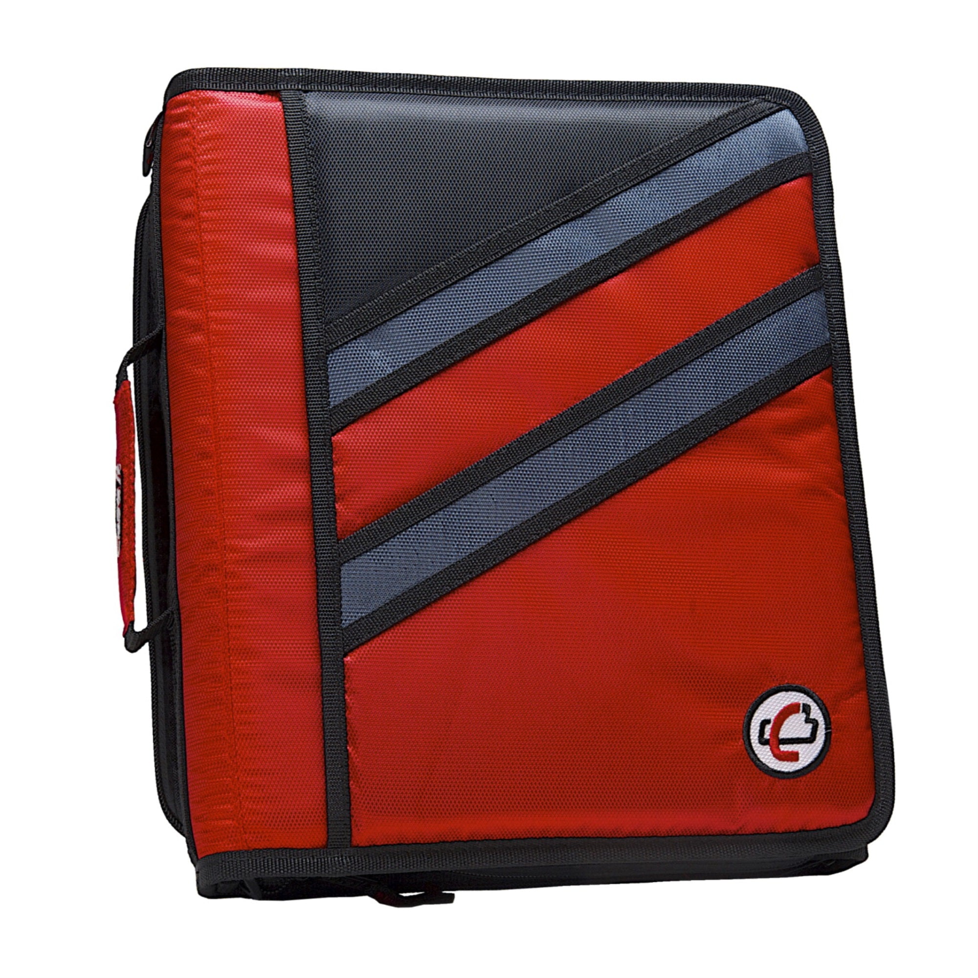 Case-It Z-Design Zippered Binder With Tab File, D-Ring, 1-1/2 Inches, Red