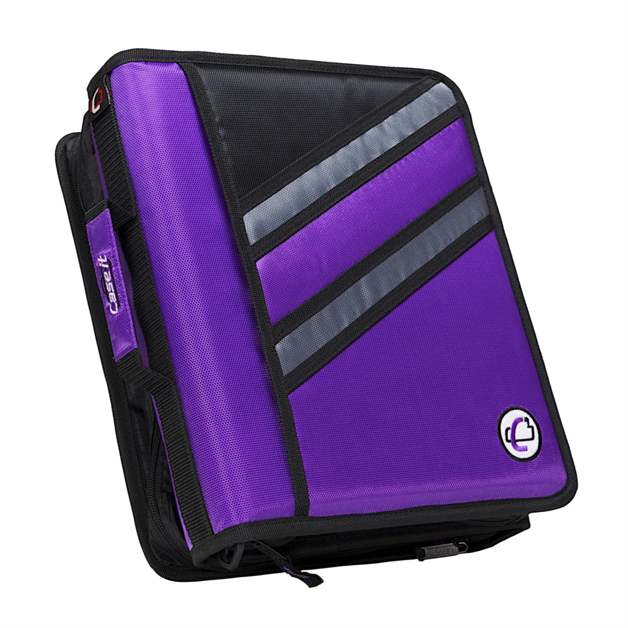 Case-It Z-Design Zippered Binder With Tab File, D-Ring, 1-1/2 Inches, Purple