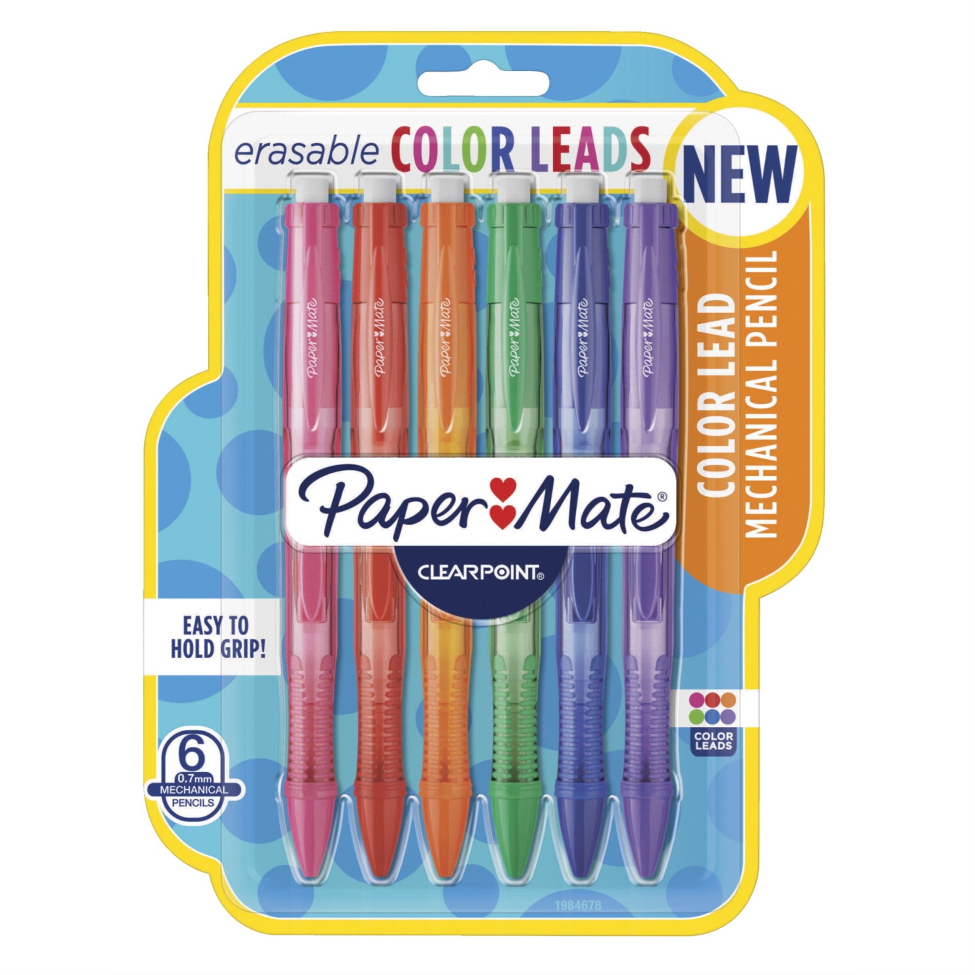 Paper Mate Clearpoint Color Mechanical Pencils, Assorted Colors, Set Of 6