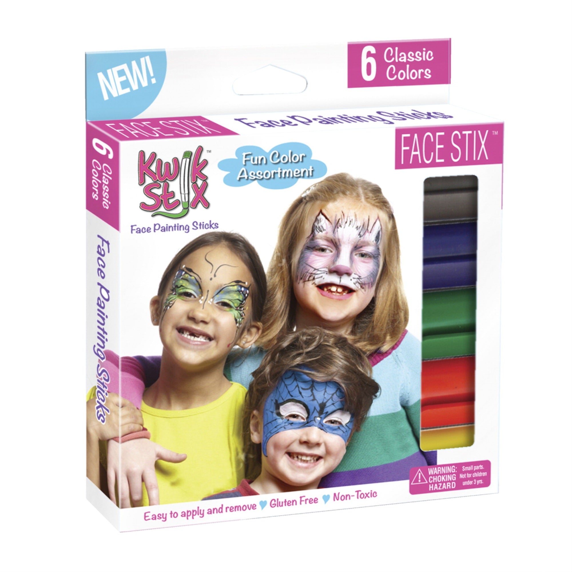 Pencil Grip Face Stix, Set Of 6