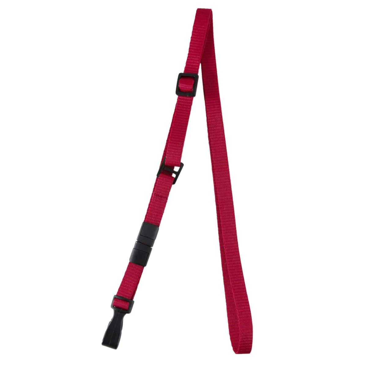 Sicurix Breakaway Lanyard W/No Twist Plastic Hook, 3/8 Inch, Red, Pack Of 10