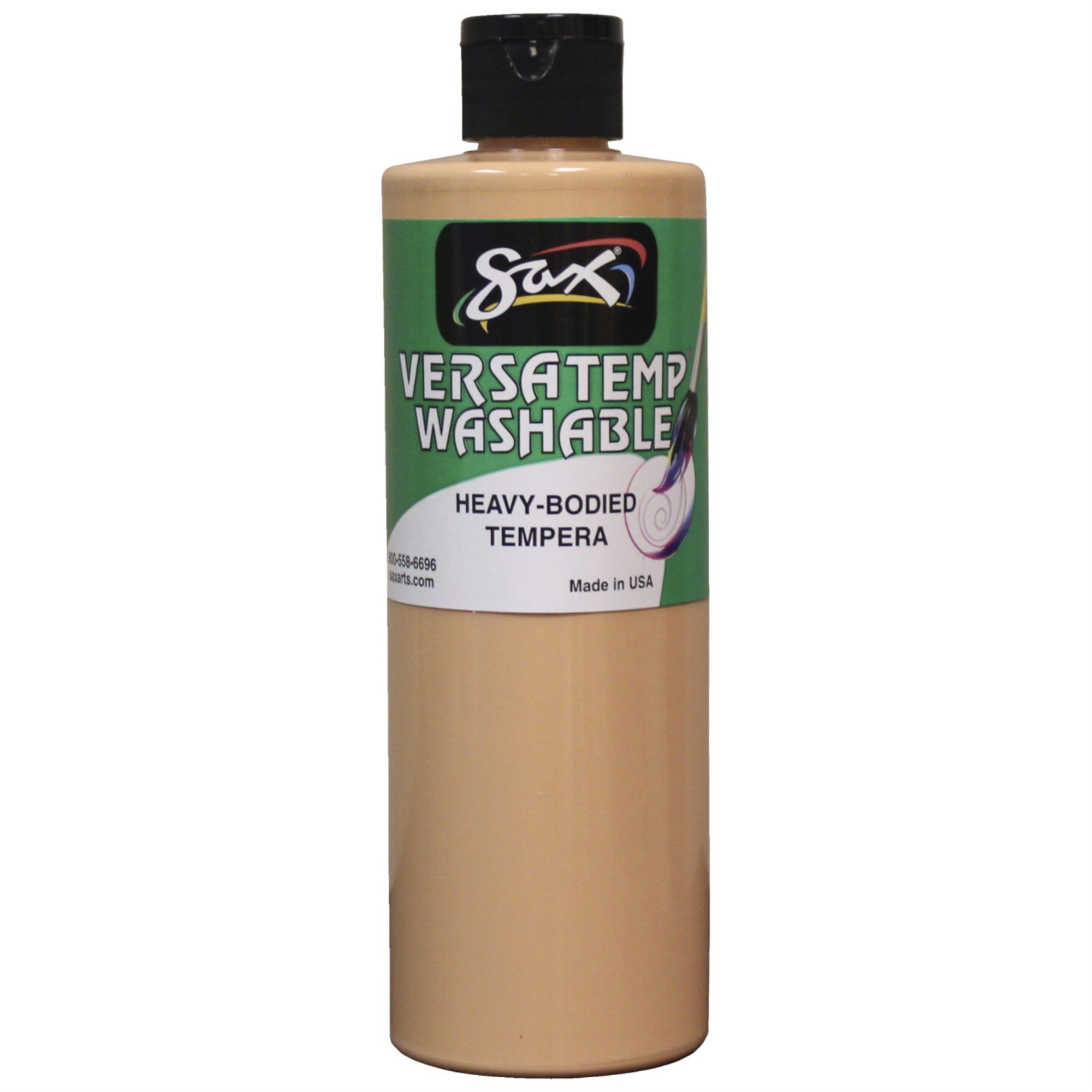 Sax Washable Versatemp Heavy Bodied Tempera Paint, Peach, Pint
