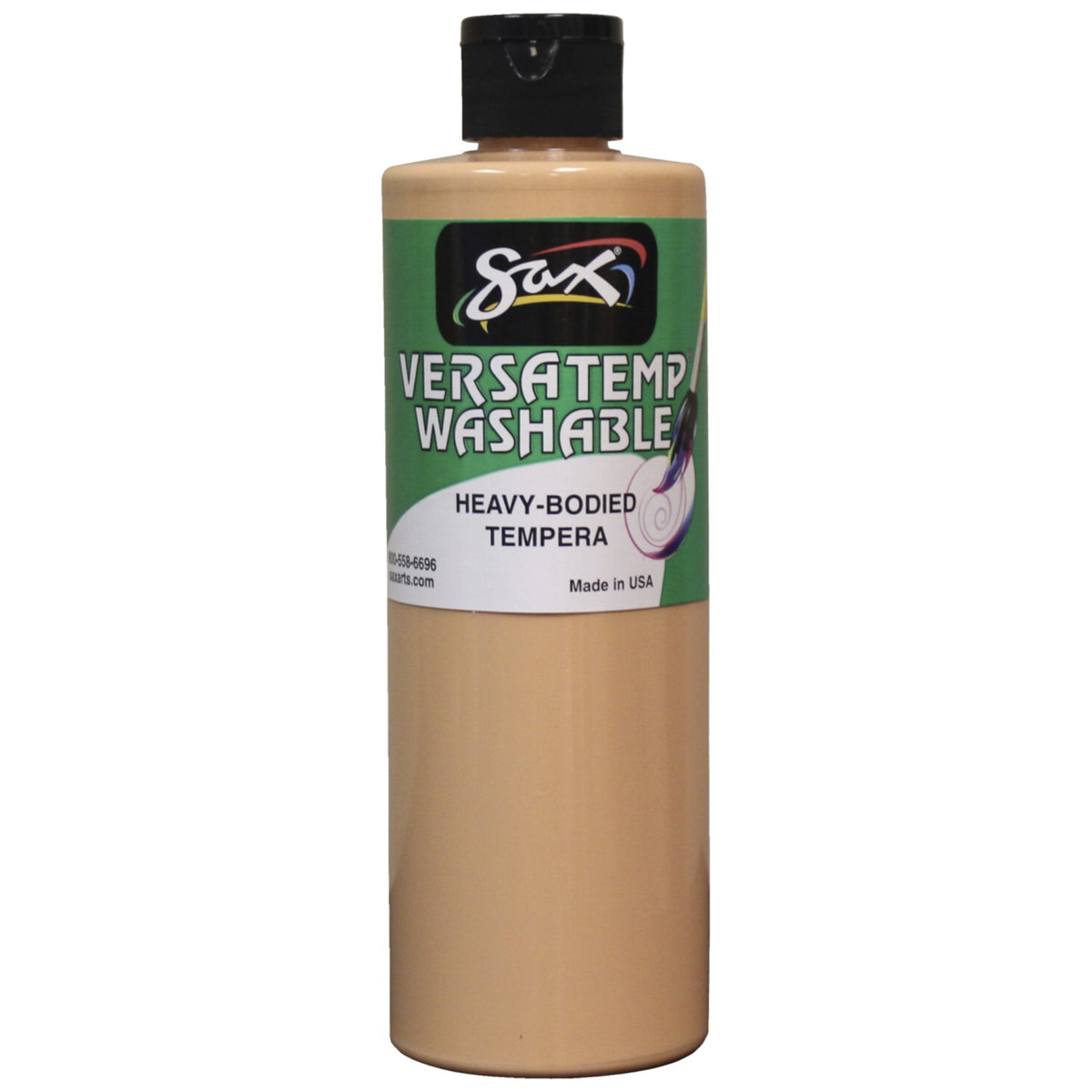 Sax Washable Versatemp Heavy Bodied Tempera Paint, Peach, Pint