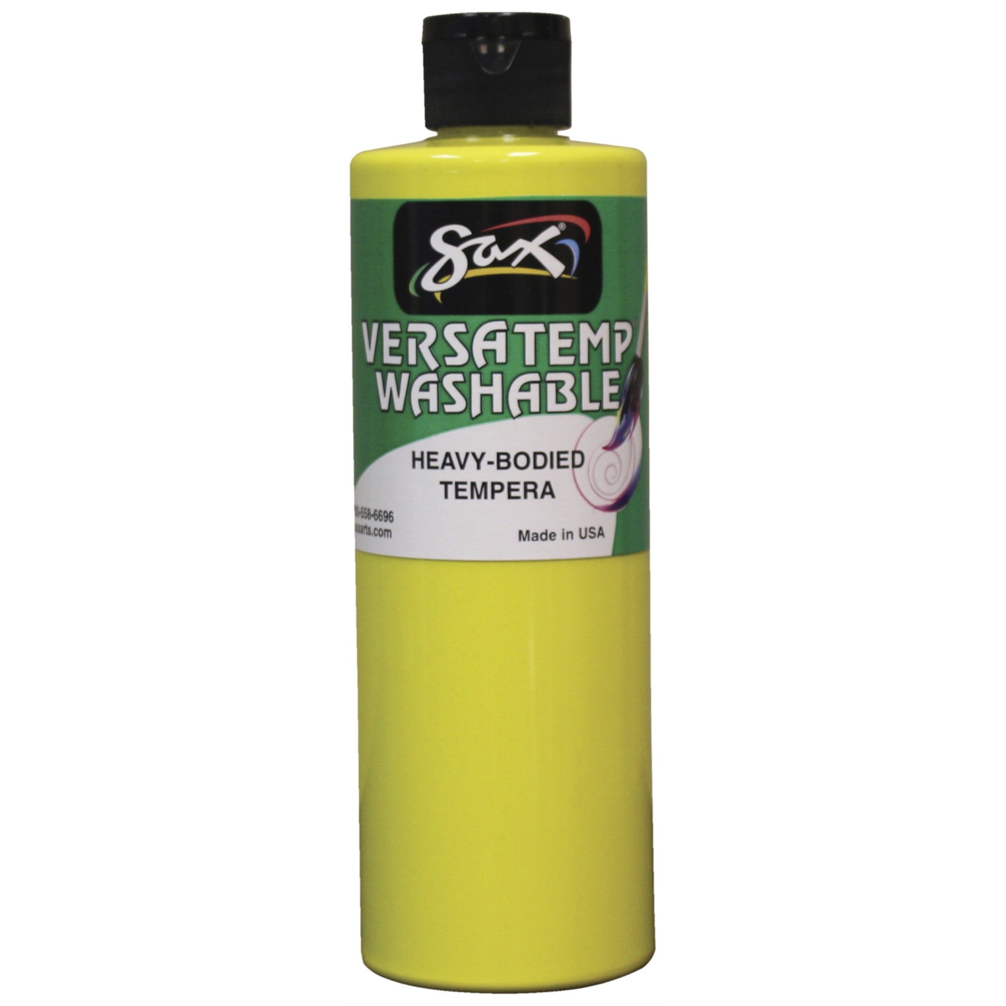 Sax Washable Versatemp Heavy Bodied Tempera Paint, Yellow, Pint
