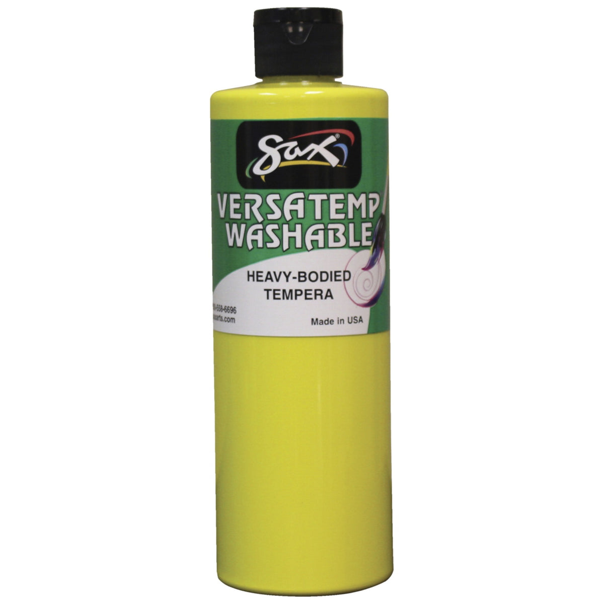Sax Washable Versatemp Heavy Bodied Tempera Paint, Yellow, Pint