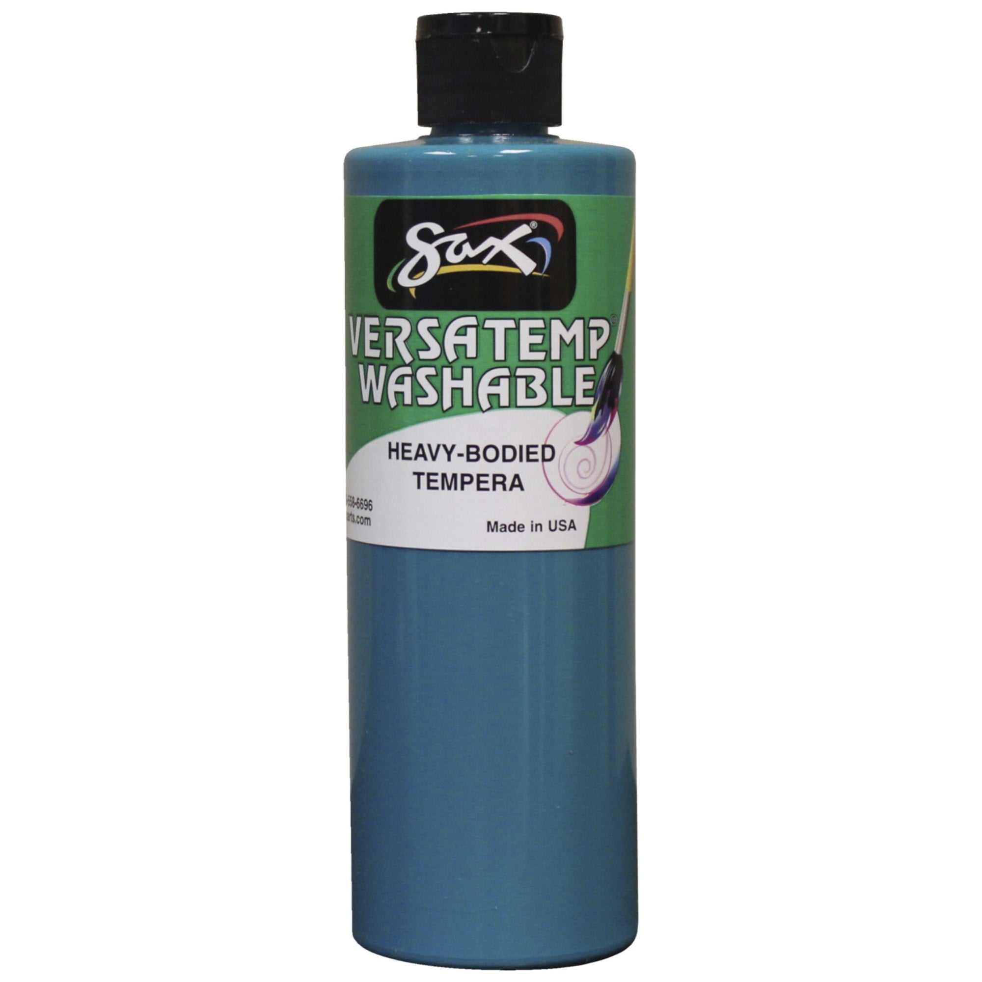 Sax Washable Versatemp Heavy Bodies Tempera Paint, Turquoise, Pint