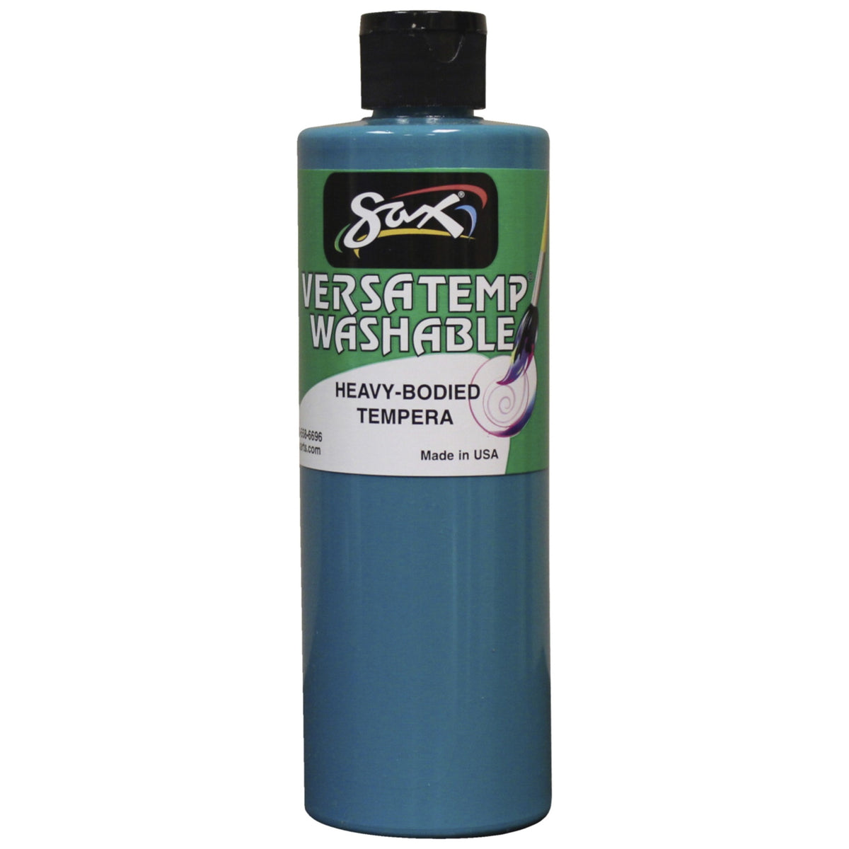 Sax Washable Versatemp Heavy Bodies Tempera Paint, Turquoise, Pint