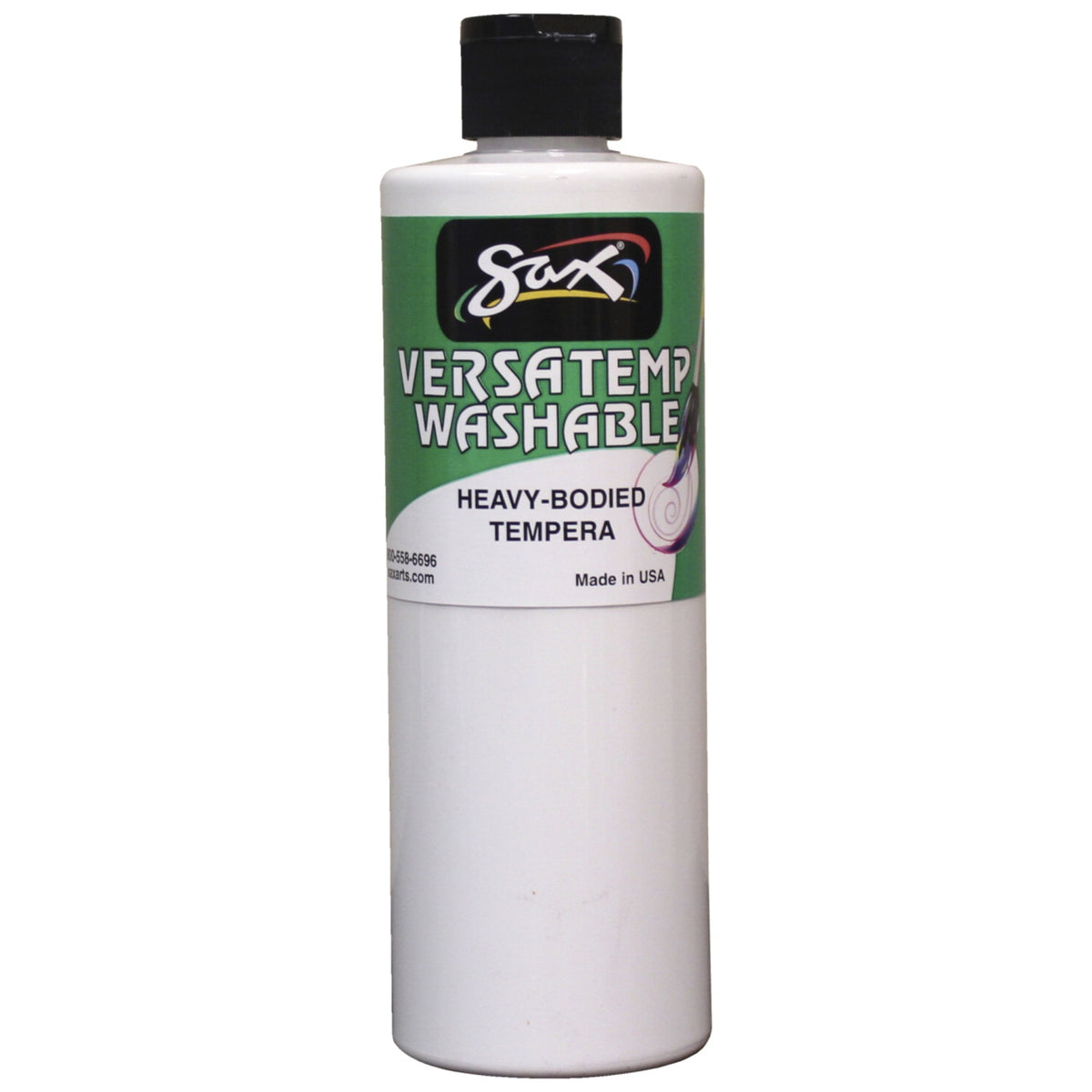 Sax Washable Versatemp Heavy Bodied Tempera Paint, White, Pint
