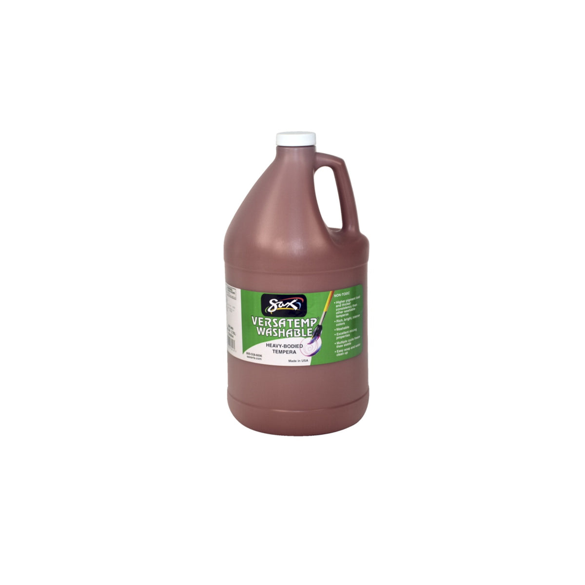 Sax Washable Versatemp Heavy Bodied Tempera Paint, Brown, Gallon