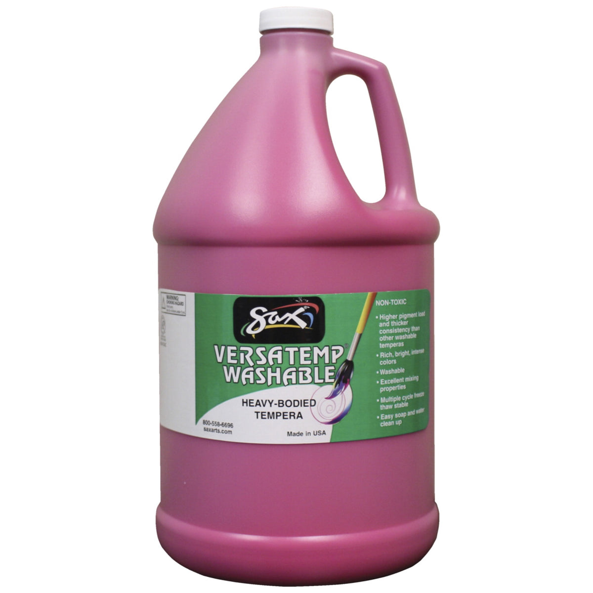 Sax Washable Versatemp Heavy Bodied Tempera Paint, Magenta, Gallon
