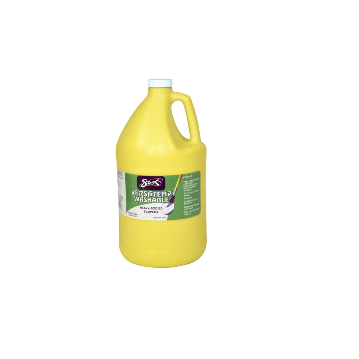 Sax Washable Versatemp Heavy Bodied Tempera Paint, Yellow, Gallon