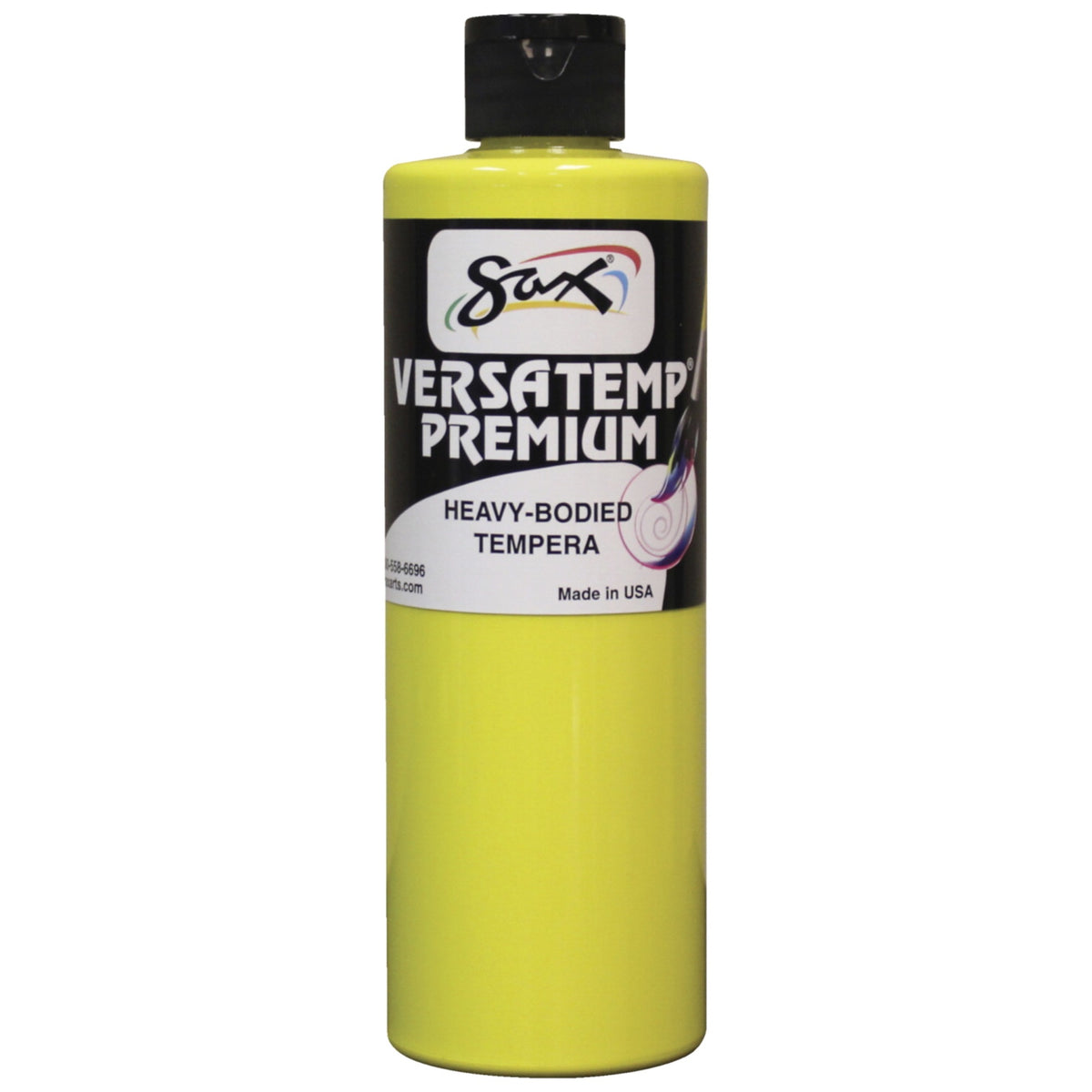Sax Versatemp Premium Heavy-Bodied Tempera Paint, Yellow, Pint