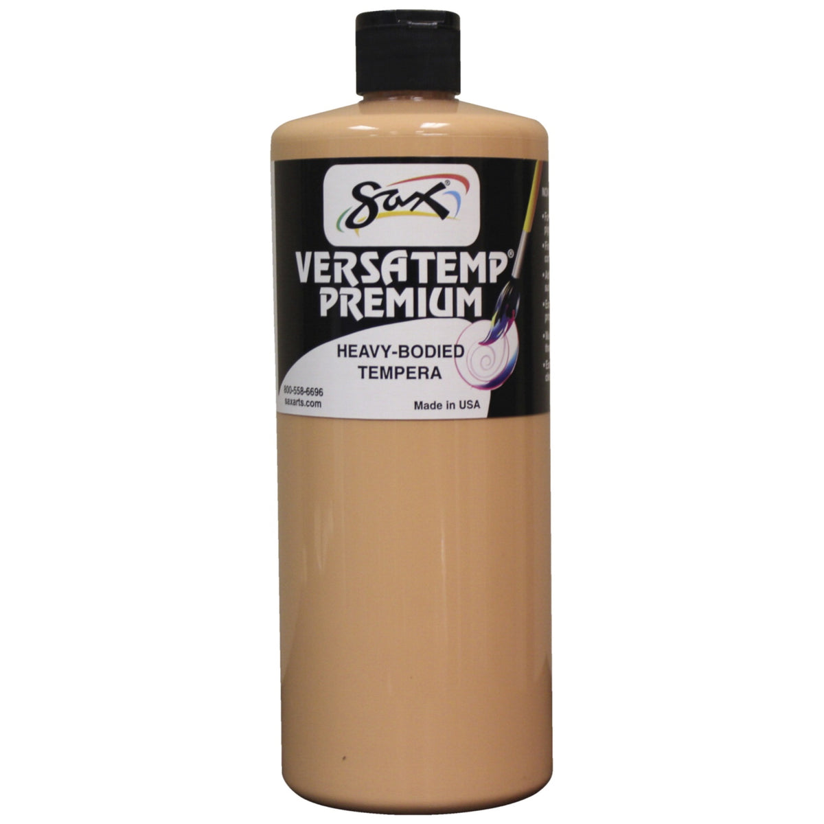 Sax Versatemp Premium Heavy-Bodied Tempera Paint, Peach, Quart
