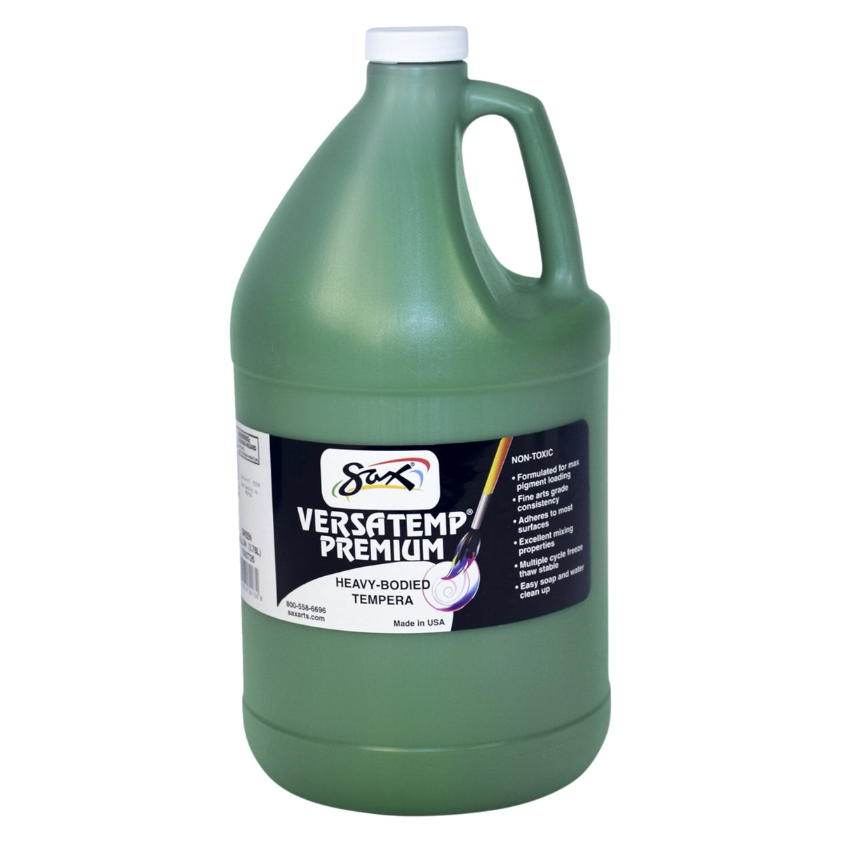 Sax Versatemp Premium Heavy-Bodied Tempera Paint, Green, Gallon