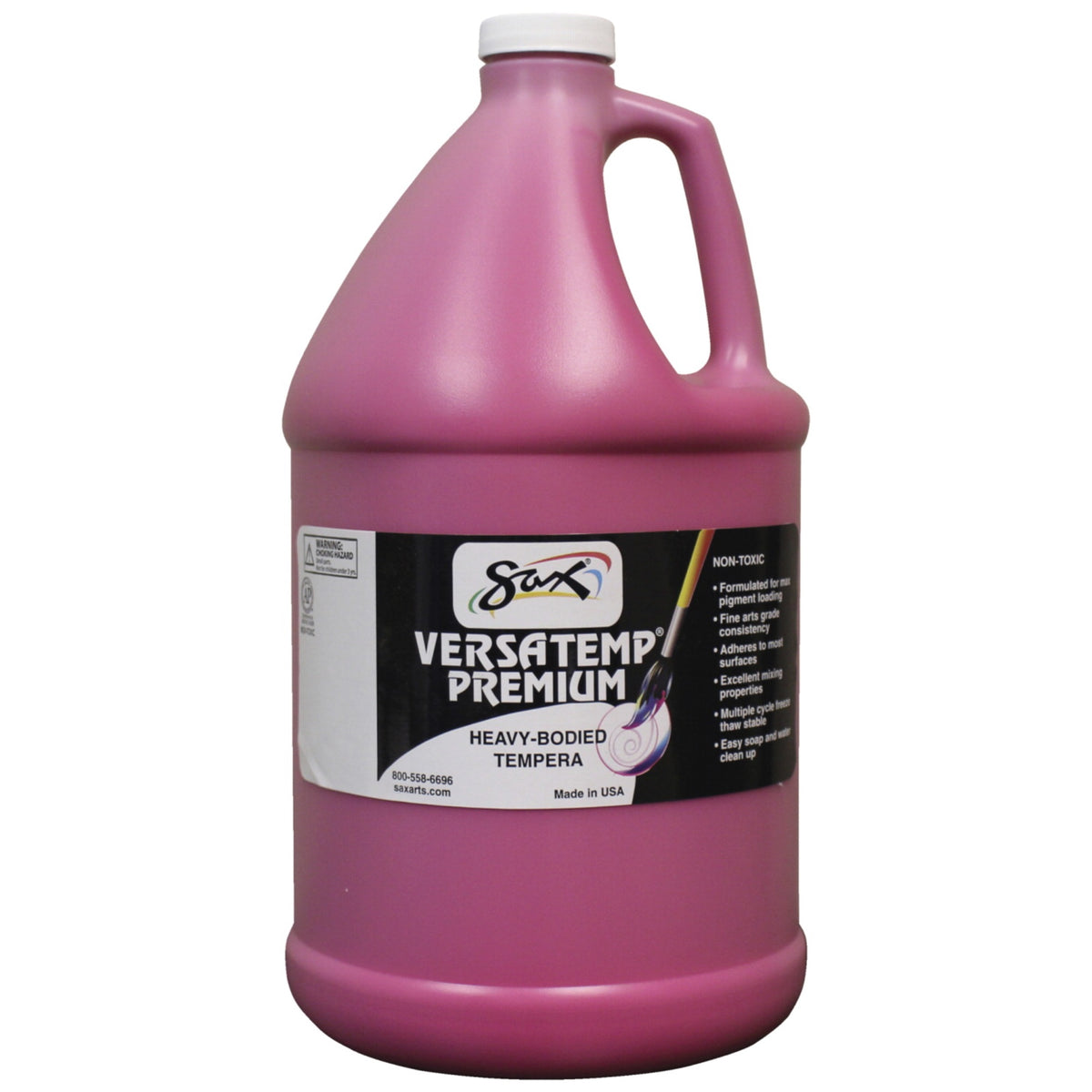 Sax Versatemp Premium Heavy-Bodied Tempera Paint, Magenta, Gallon