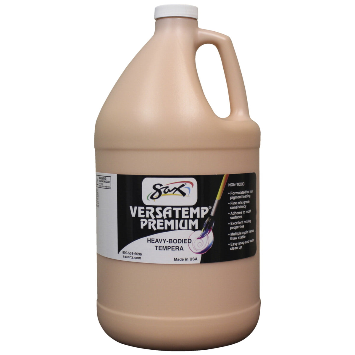 Sax Versatemp Premium Heavy-Bodied Tempera Paint, Peach, Gallon