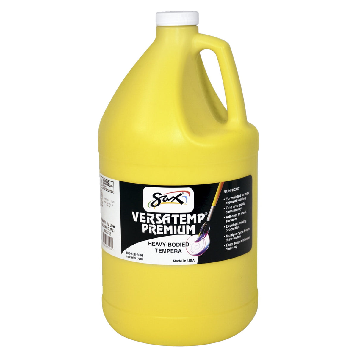 Sax Versatemp Premium Heavy-Bodied Tempera Paint, Yellow, Gallon