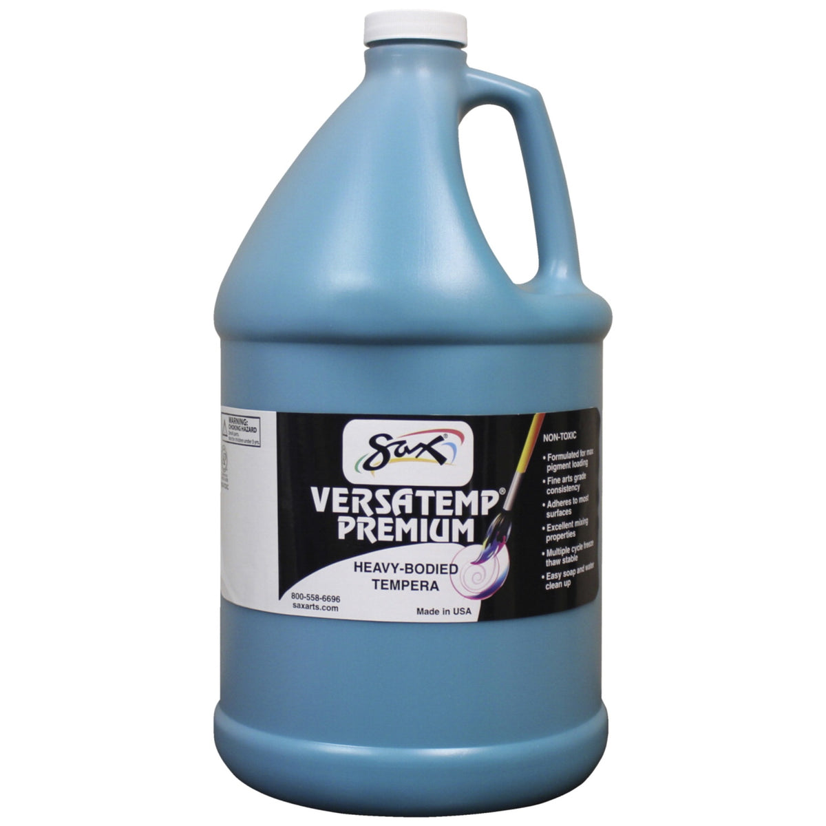 Sax Versatemp Premium Heavy-Bodied Tempera Paint, Turquoise, Gallon
