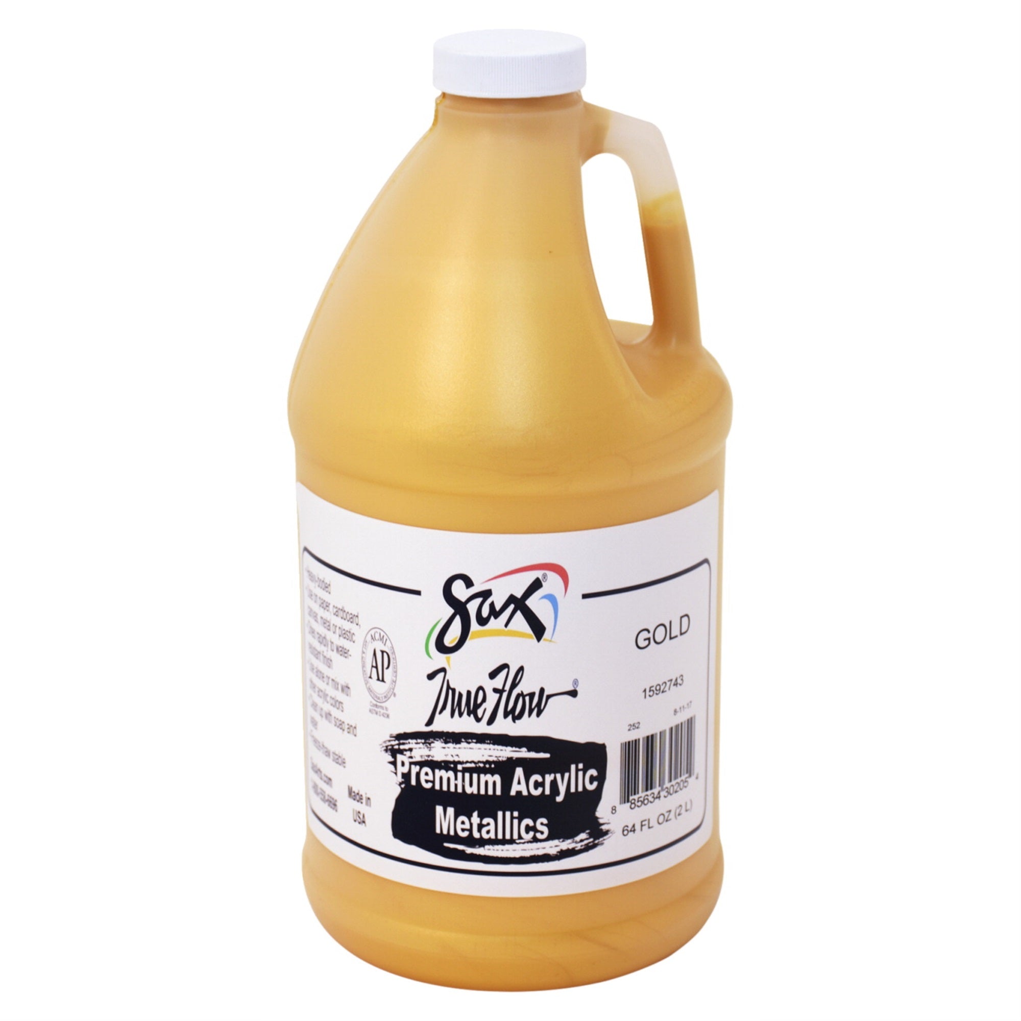 Sax Versatemp Premium Heavy-Bodied Acrylic, Half Gallon, Metallic Gold