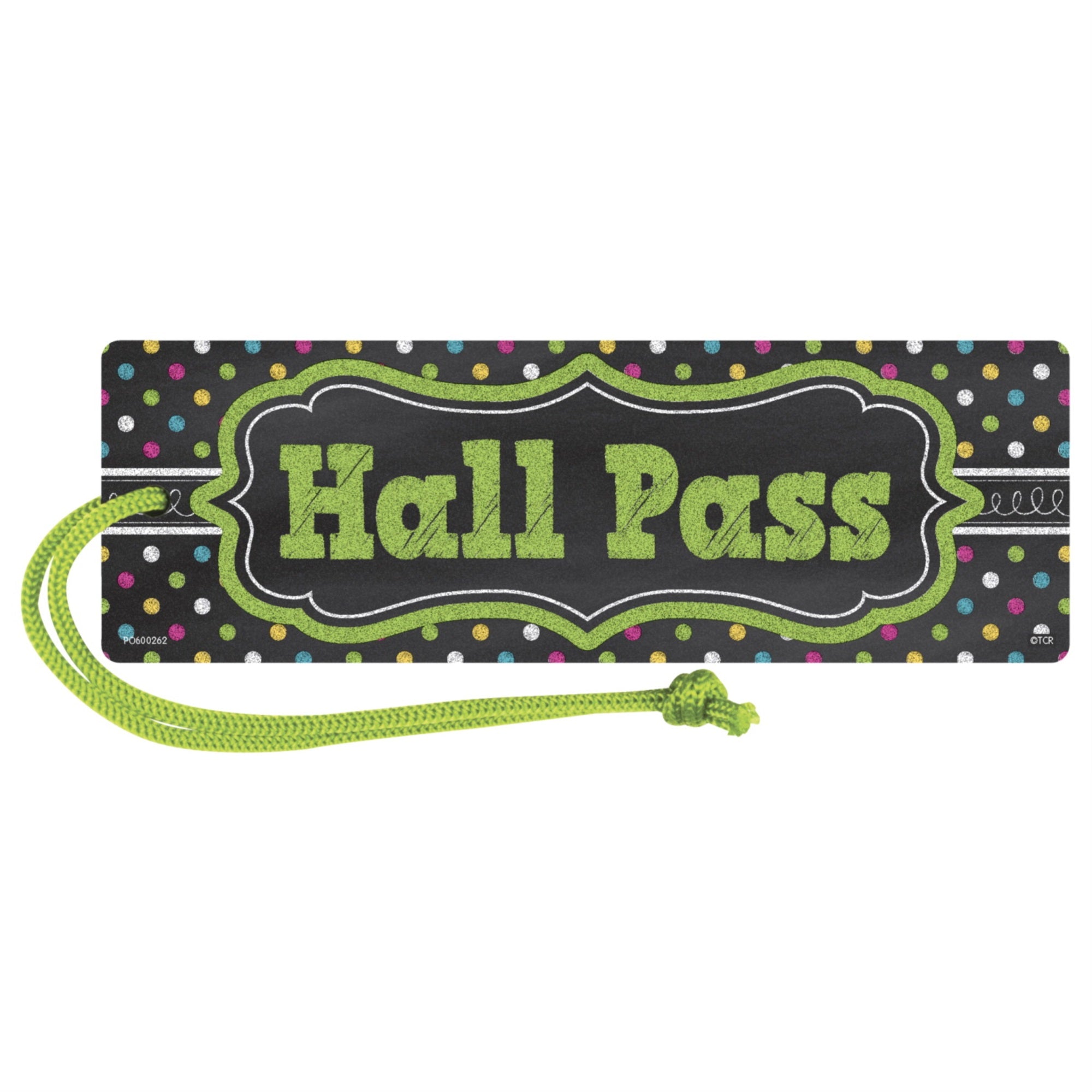 Teacher Created Resources Hall Passes, Magnetic, Chalkboard Brights, Set Of 3