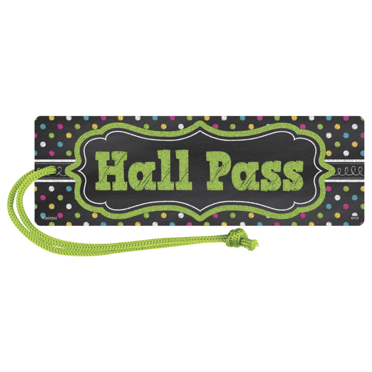 Teacher Created Resources Hall Passes, Magnetic, Chalkboard Brights, Set Of 3