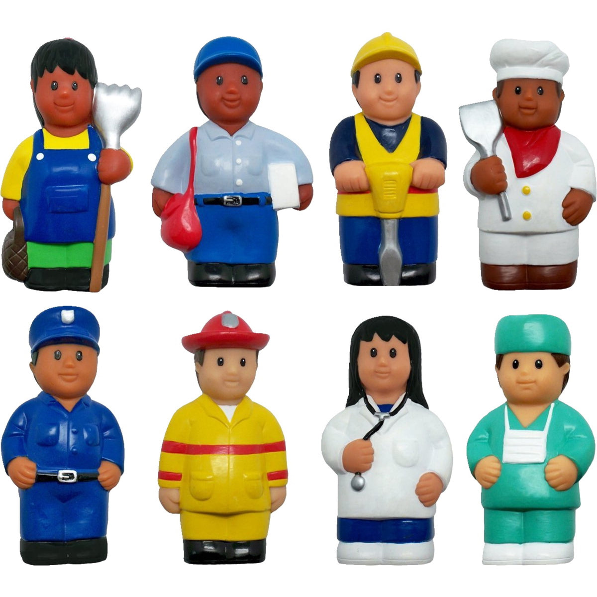 Get Ready Kids Career Figures, Multi-Ethnic, 5 Inches, Set Of 8