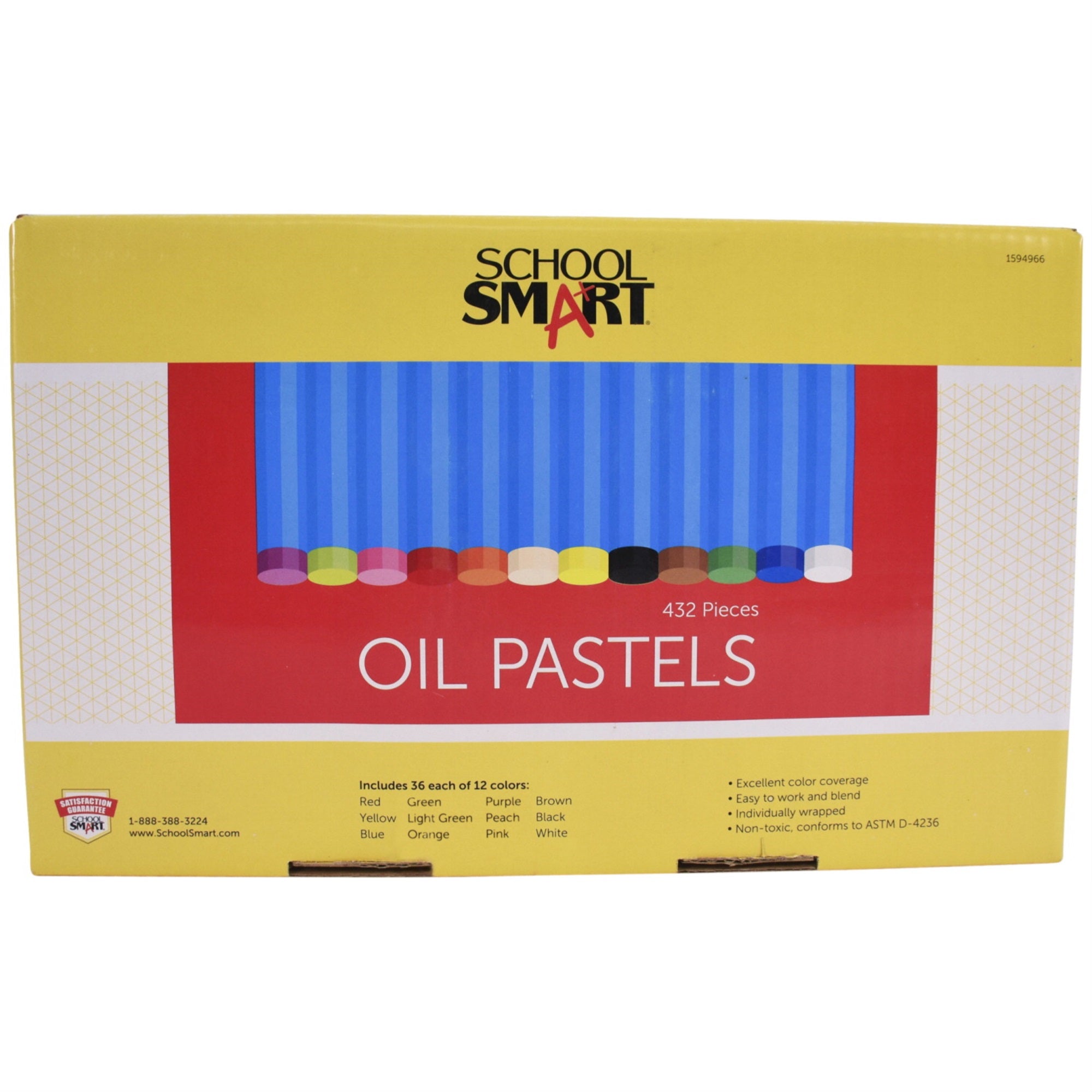 School Smart Oil Pastels, Set Of 432