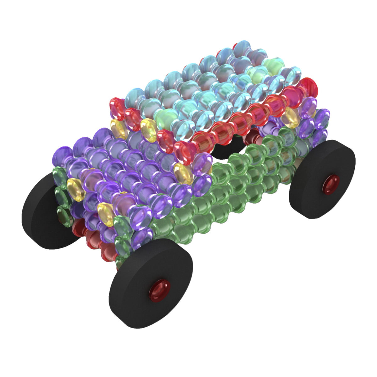 Popular Playthings Playstix Translucent Set, Set Of 105
