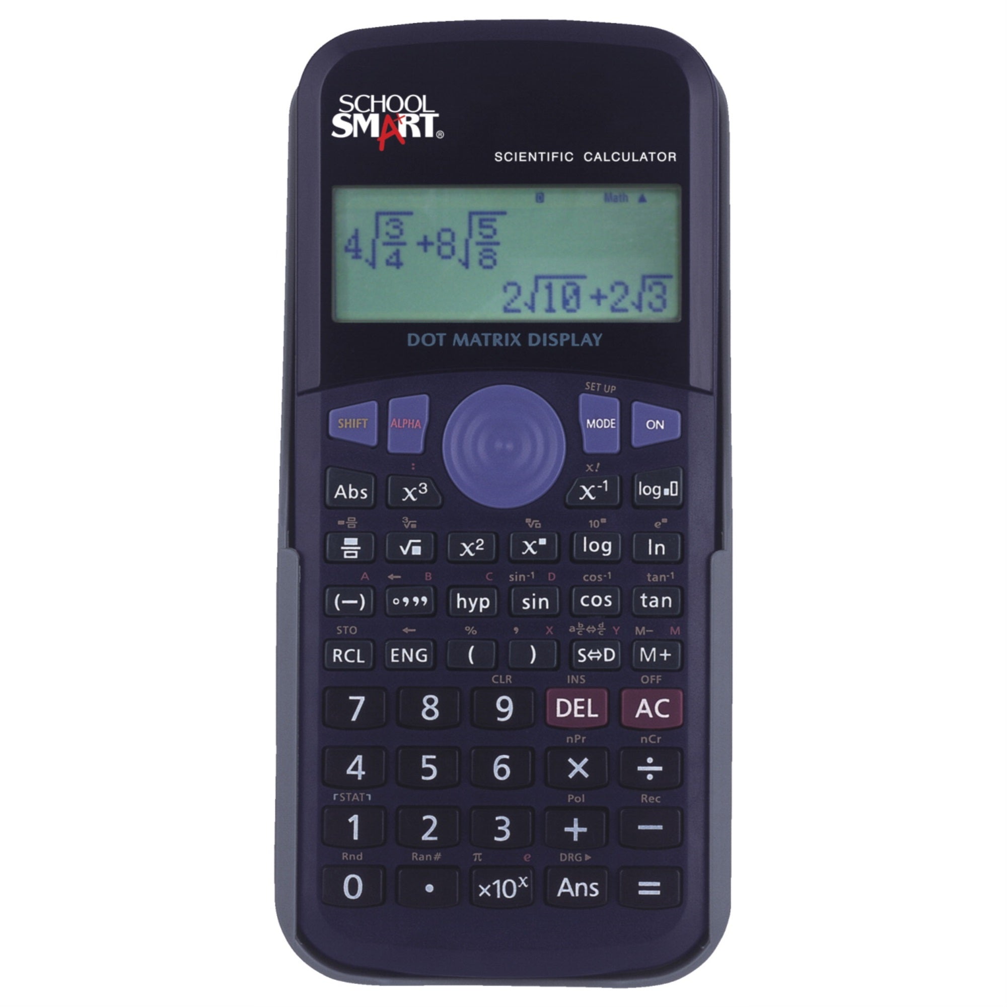 School Smart Scientific Digit Calculator, 5-1/8 X 3 X 1/4 Inches, Cs-209, Black