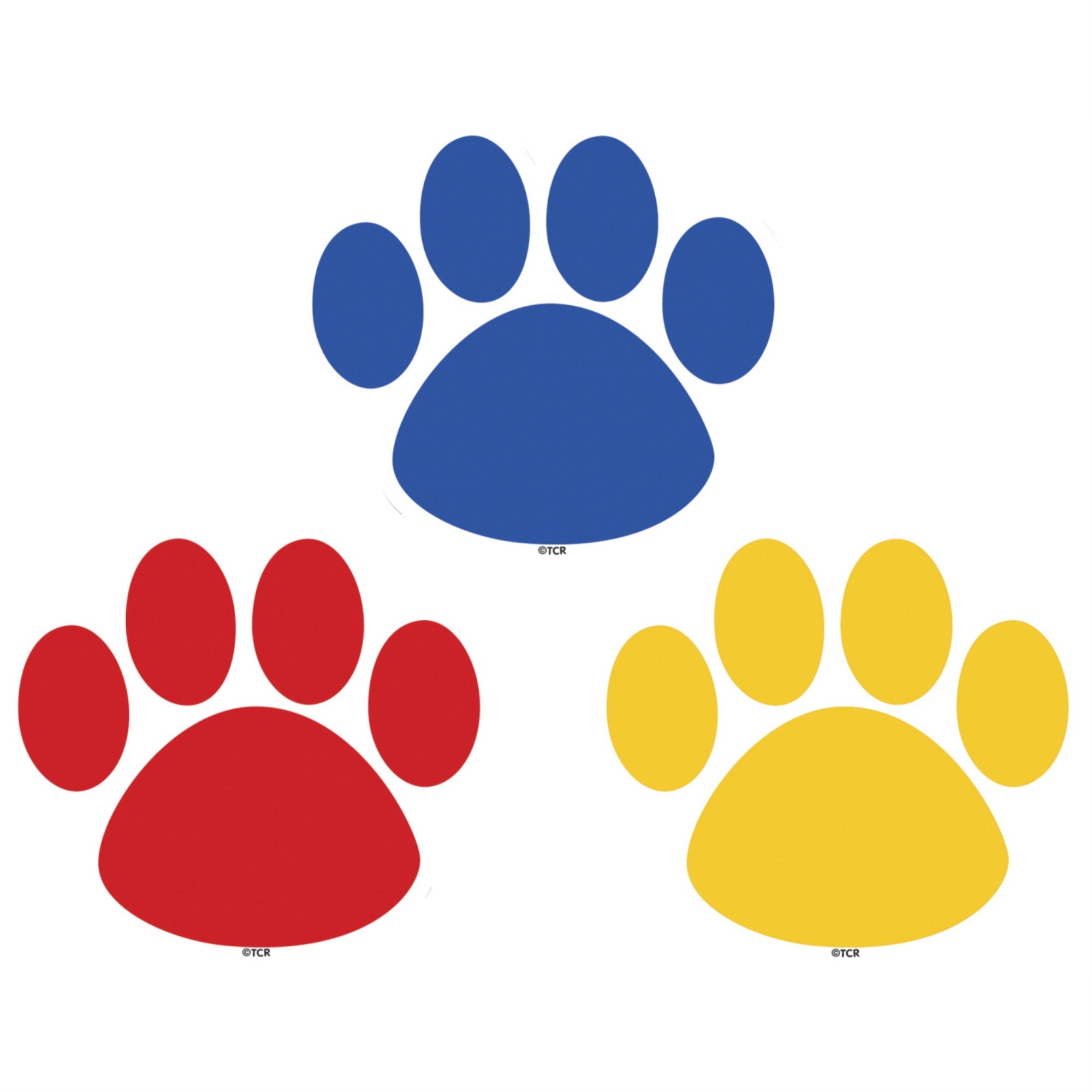 Teacher Created Resources Colorful Paw Prints Magnetic Accents, Set Of 18