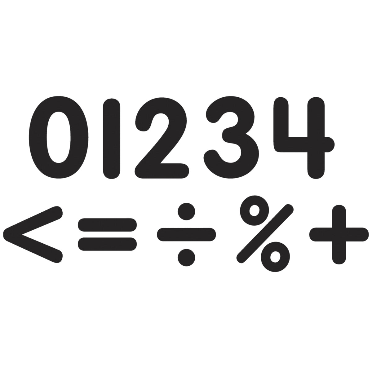 Teacher Created Resources Black Classic Magnetic Numbers, 2-1/2 Inches, 65 Pieces
