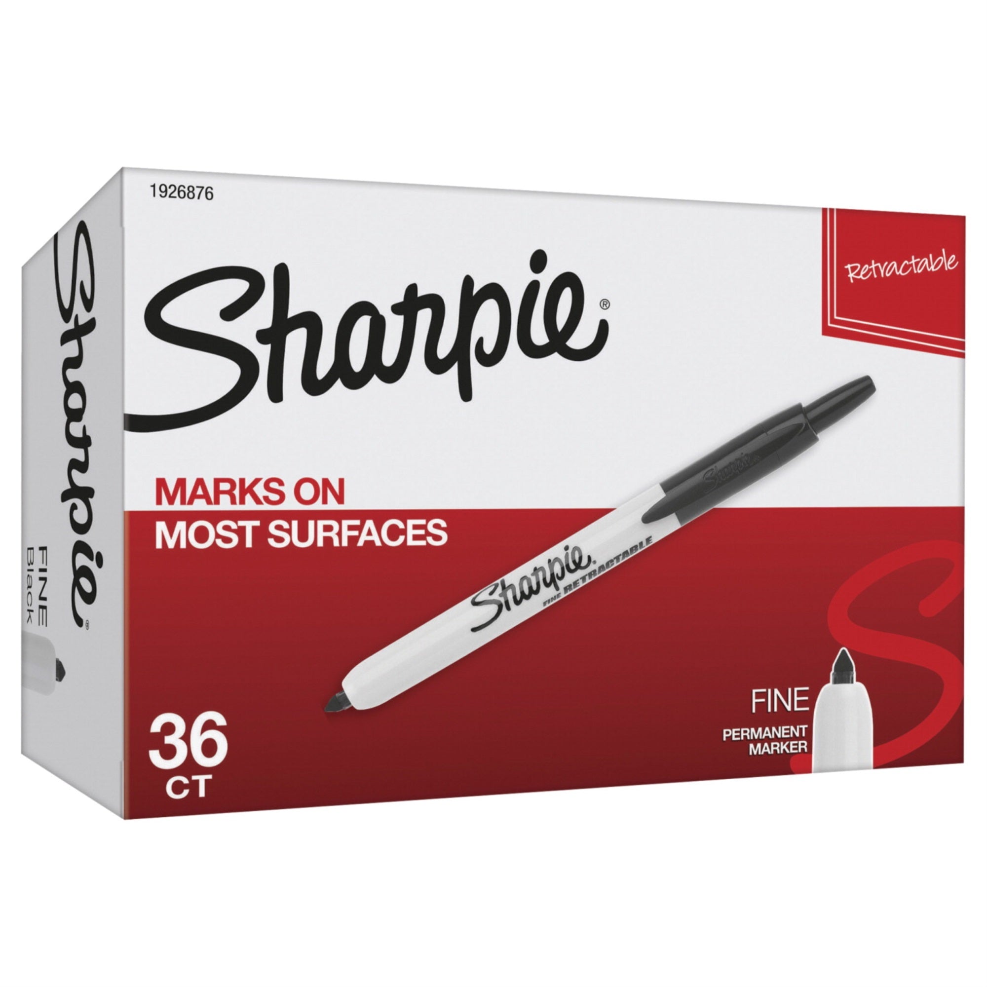 Sharpie Fine Point Permanent Marker Value Pack, Black, Pack Of 36