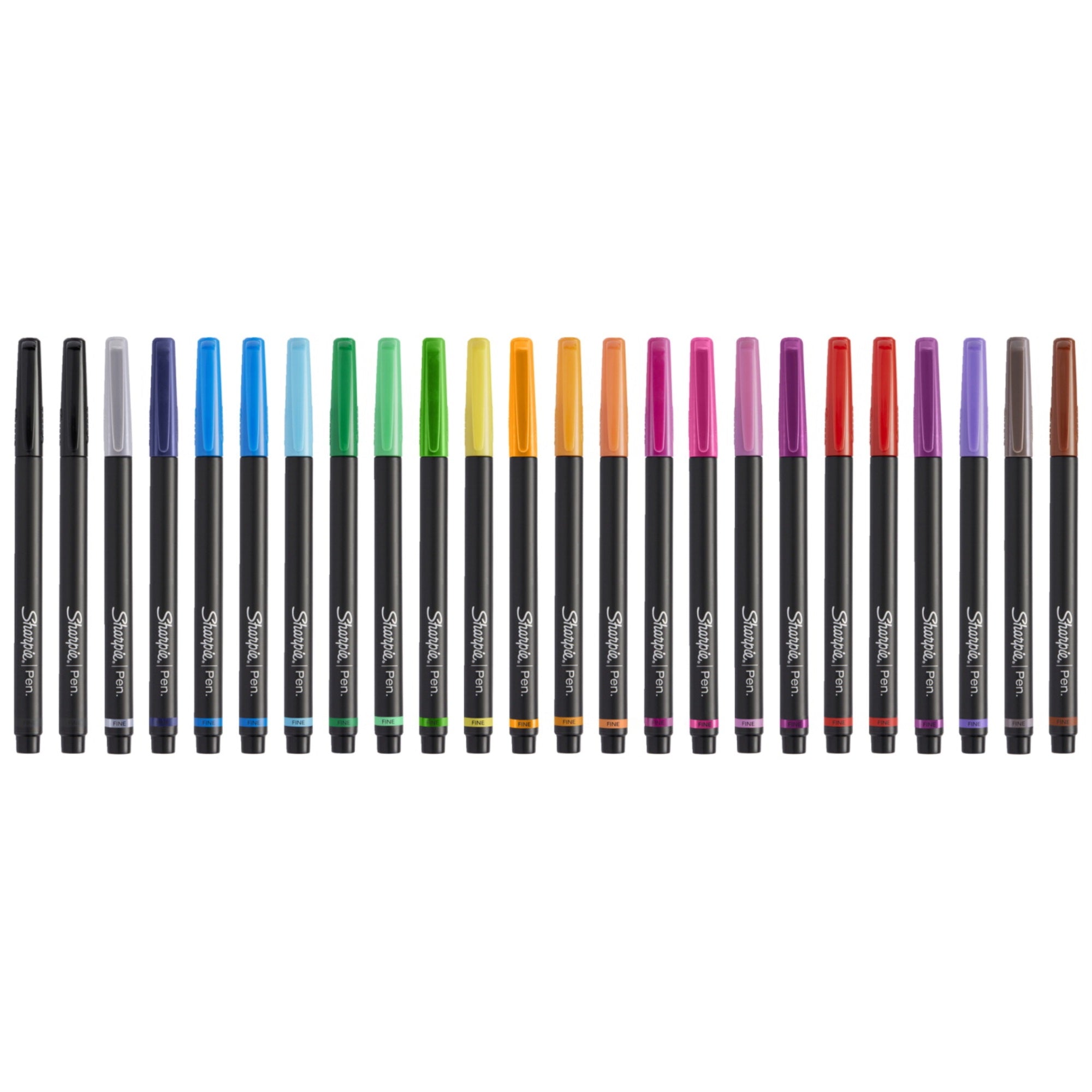 Sharpie Hard Case Art Pen Fine Tip, Assorted Set Of 24