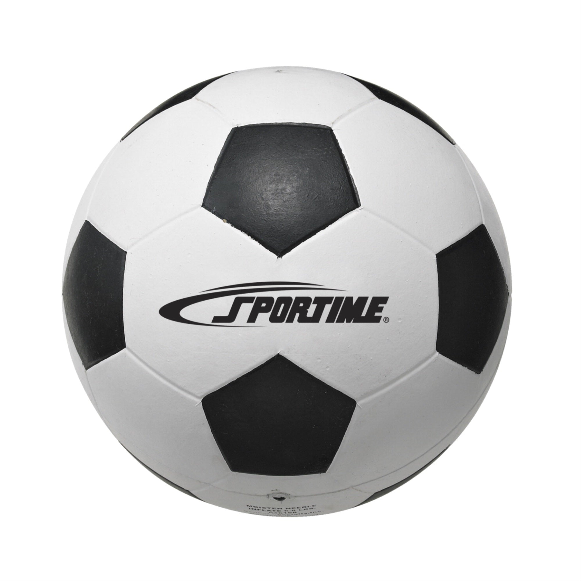 Sportime Size 5 Soccer Ball, Black/White