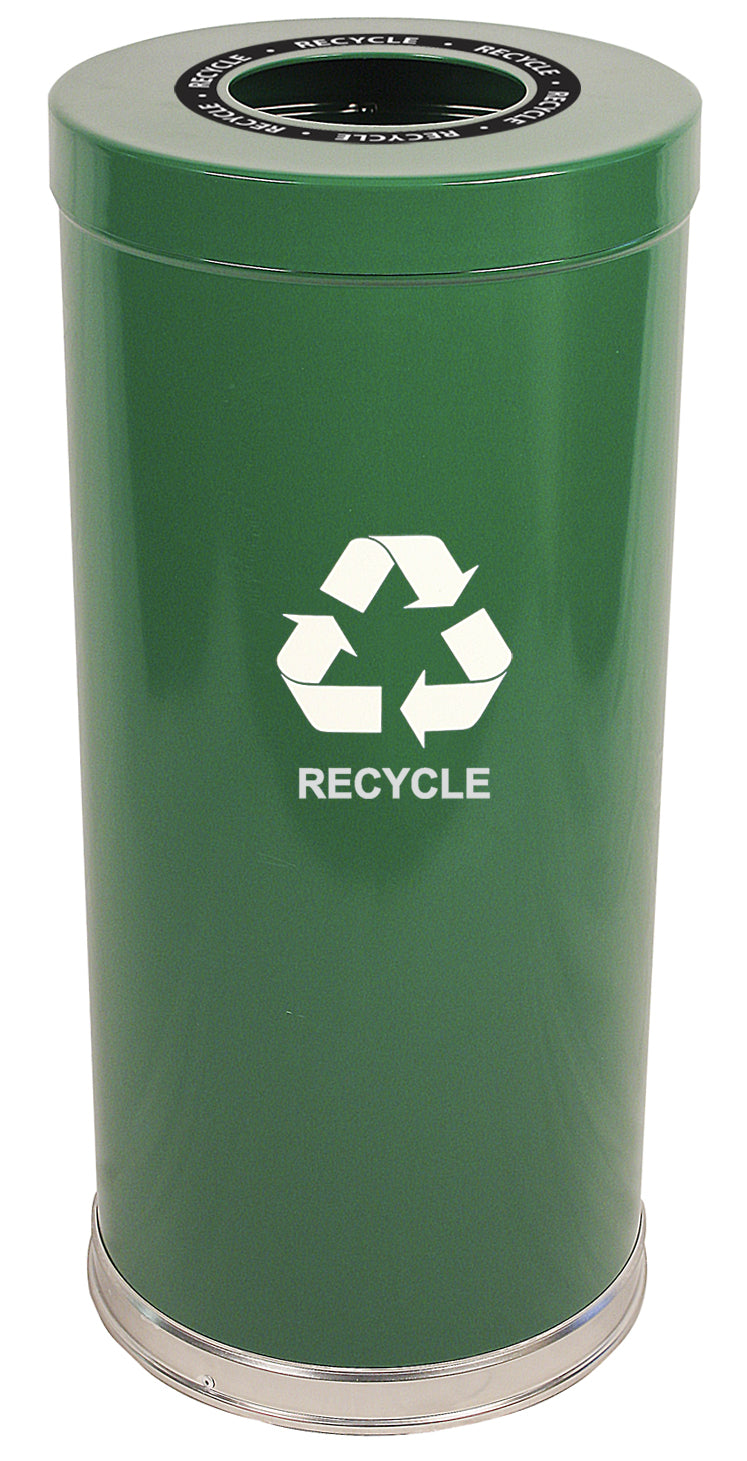 15Rtgn-1H-Vv Ergode Emoti-Can | Stylish & Practical Single Stream Recycling & Waste Disposal Container | Stainless Steel Bottom