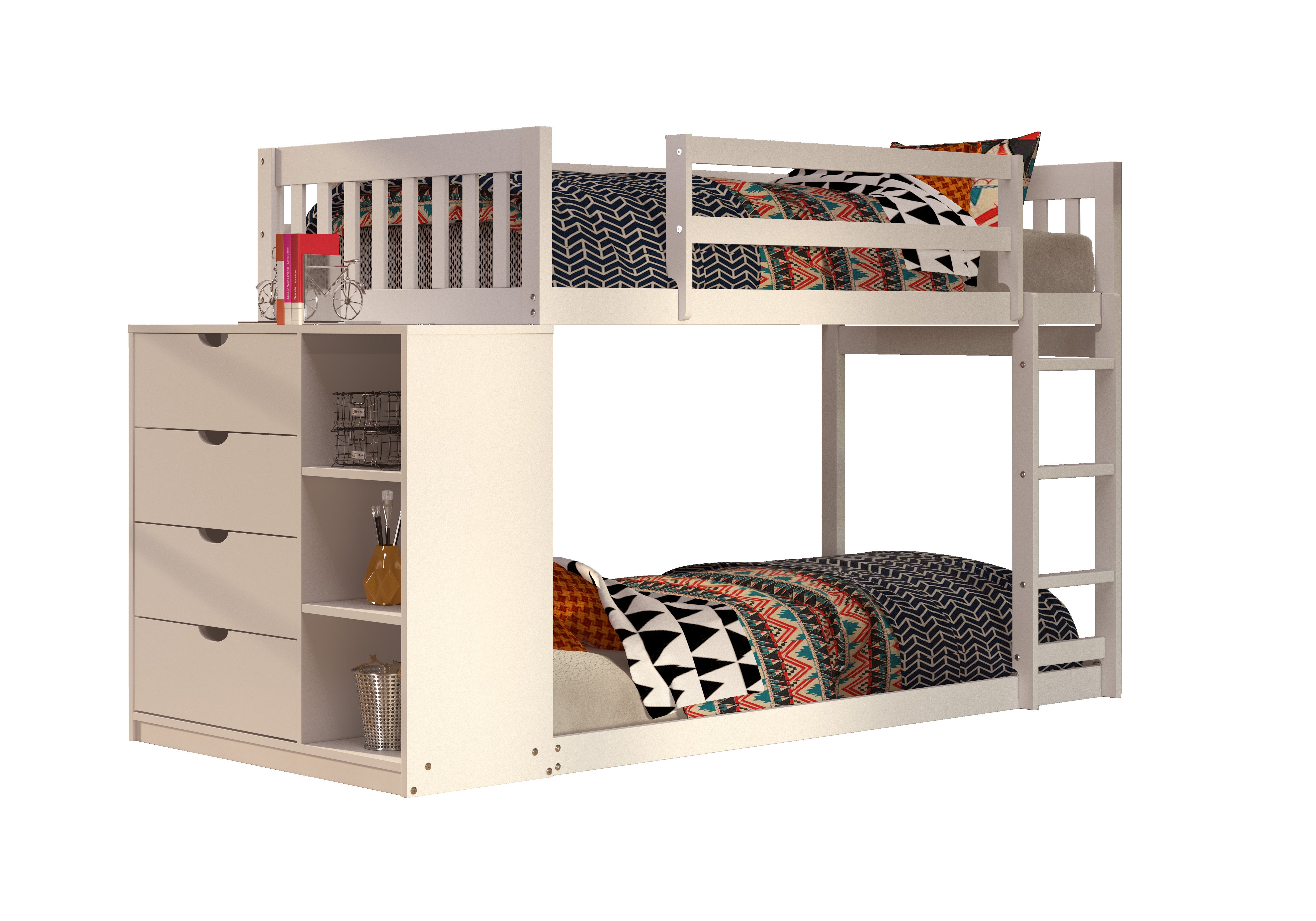 Mission Chest Bunk White